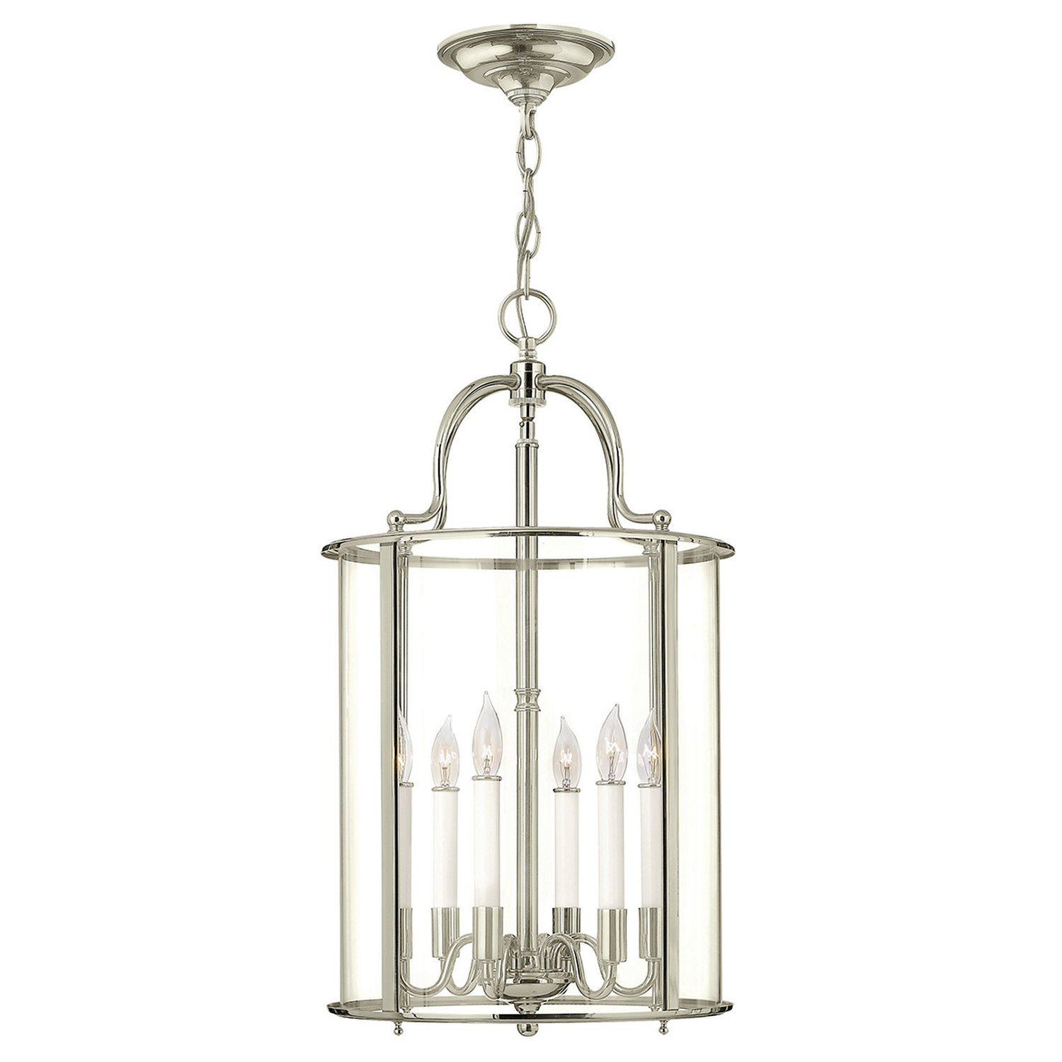 Elstead Gentry 6 Arm Pendant Light - Polished Nickel