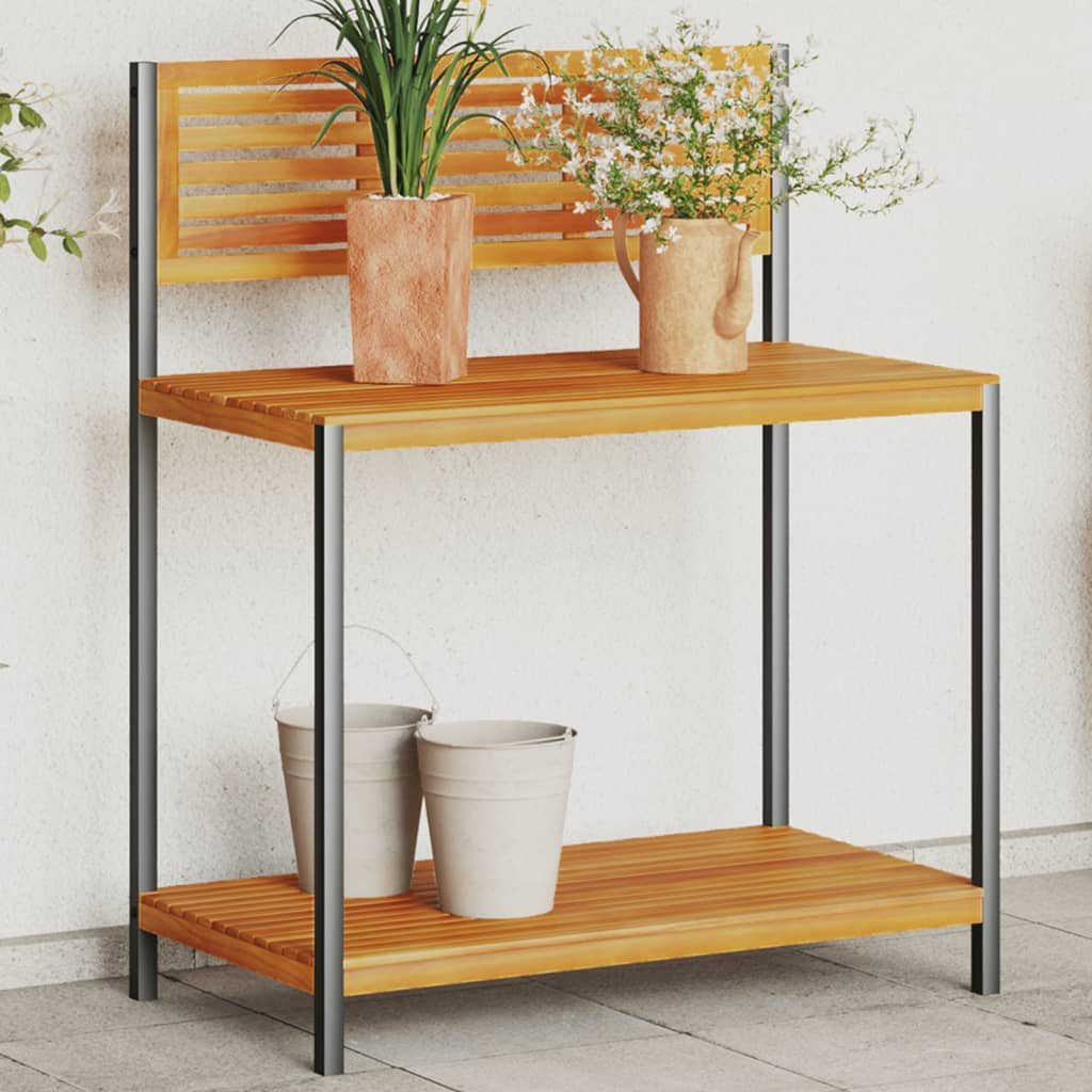 Walplus Solid Wood Plant Stand - 90 x 50 x 110 cm