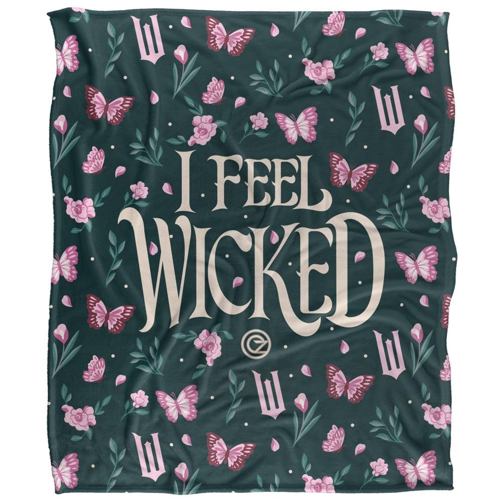 Wicked I Feel Wicked Butterflies Blanket - 152cm x 127cm
