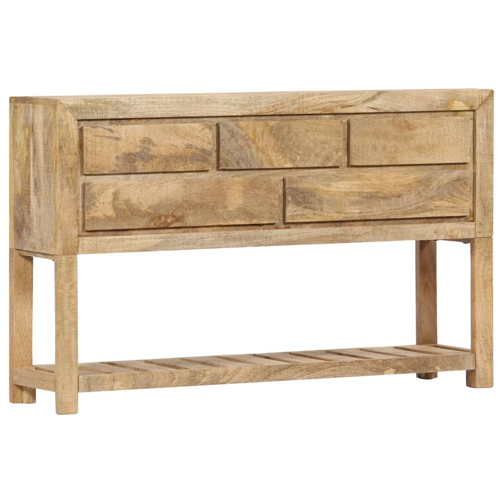 Walplus Solid Mango Wood Sideboard - 120 x 30 x 75 cm