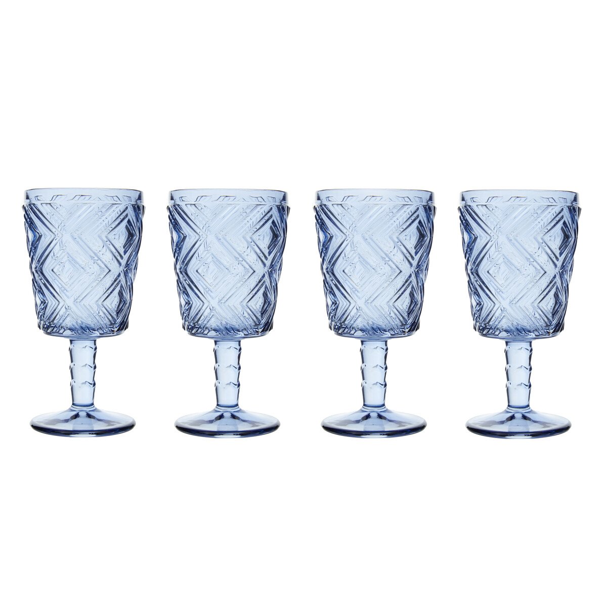 Orsina Fleur Set of 4 Wine Glasses – Blue