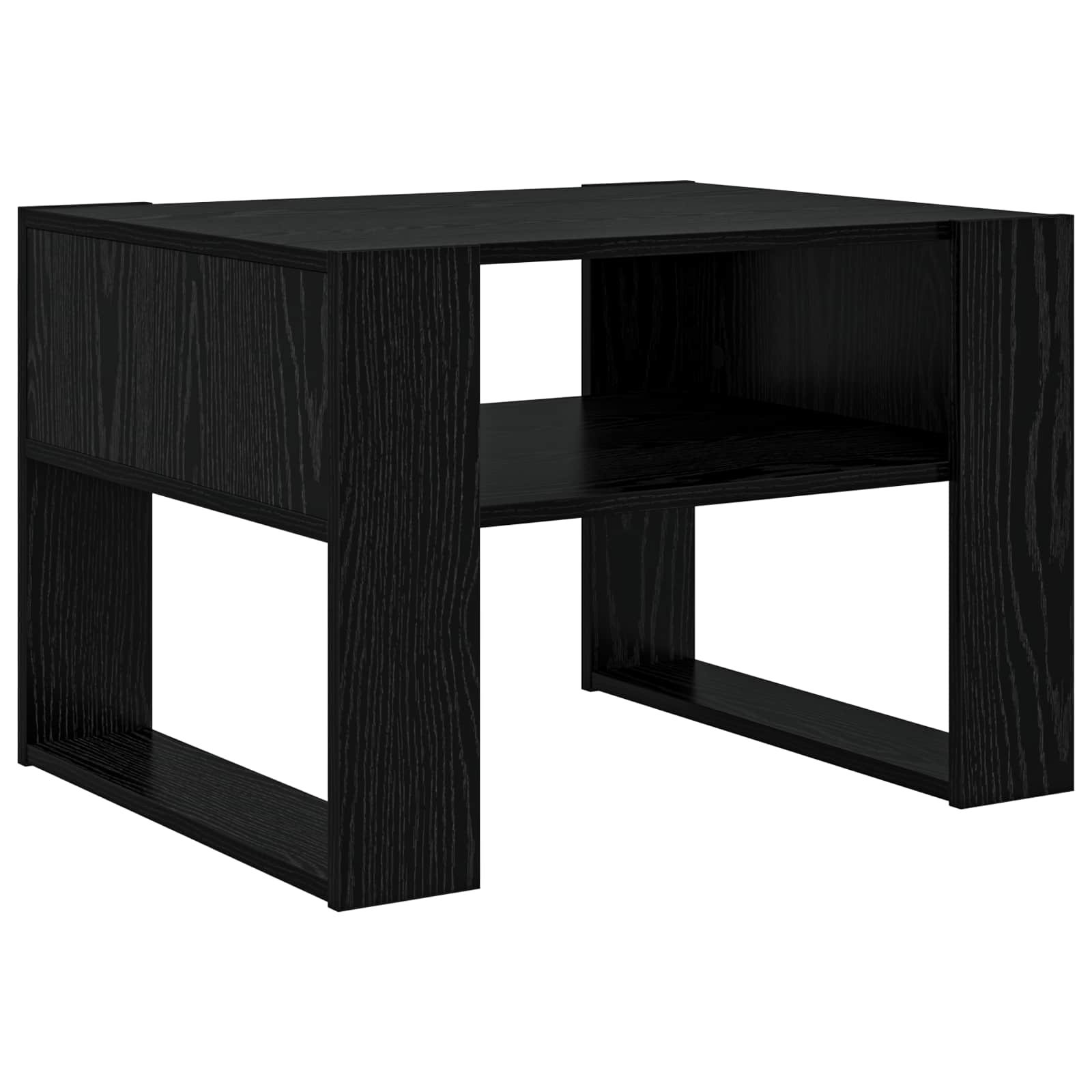 Walplus Engineered Wood Coffee Table - Black Oak - 66 x 53 x 45 cm