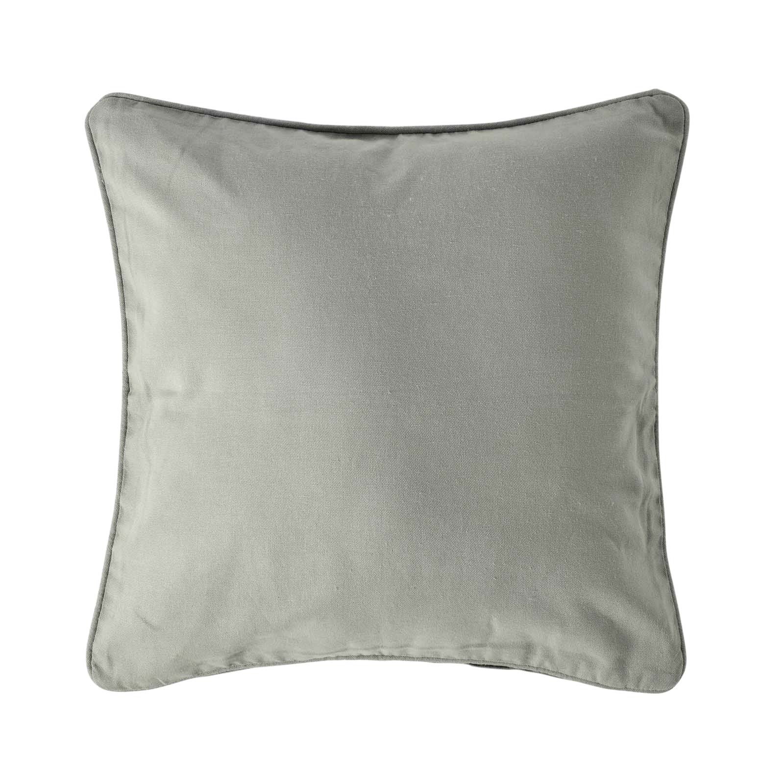 Homescapes Grey Cotton Plain Cushion Cover - 30 x 30 cm