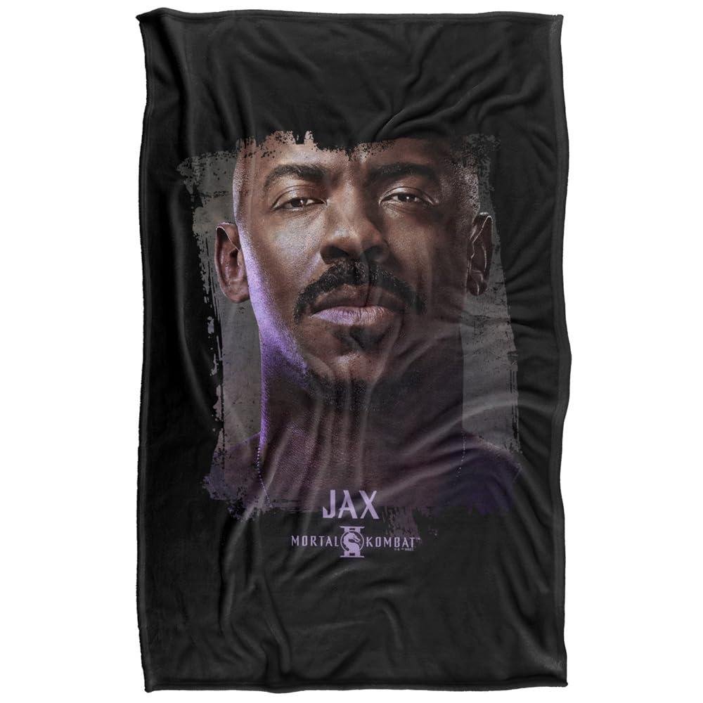 Mortal Kombat 2 Jax Portrait Soft Touch Blanket - 152cm x 127cm