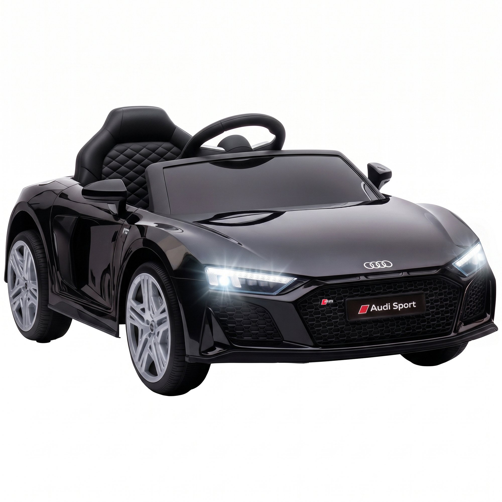 AIYAPLAY Audi R8 Spyder 12V Remote Control Electric Ride On Car – Black