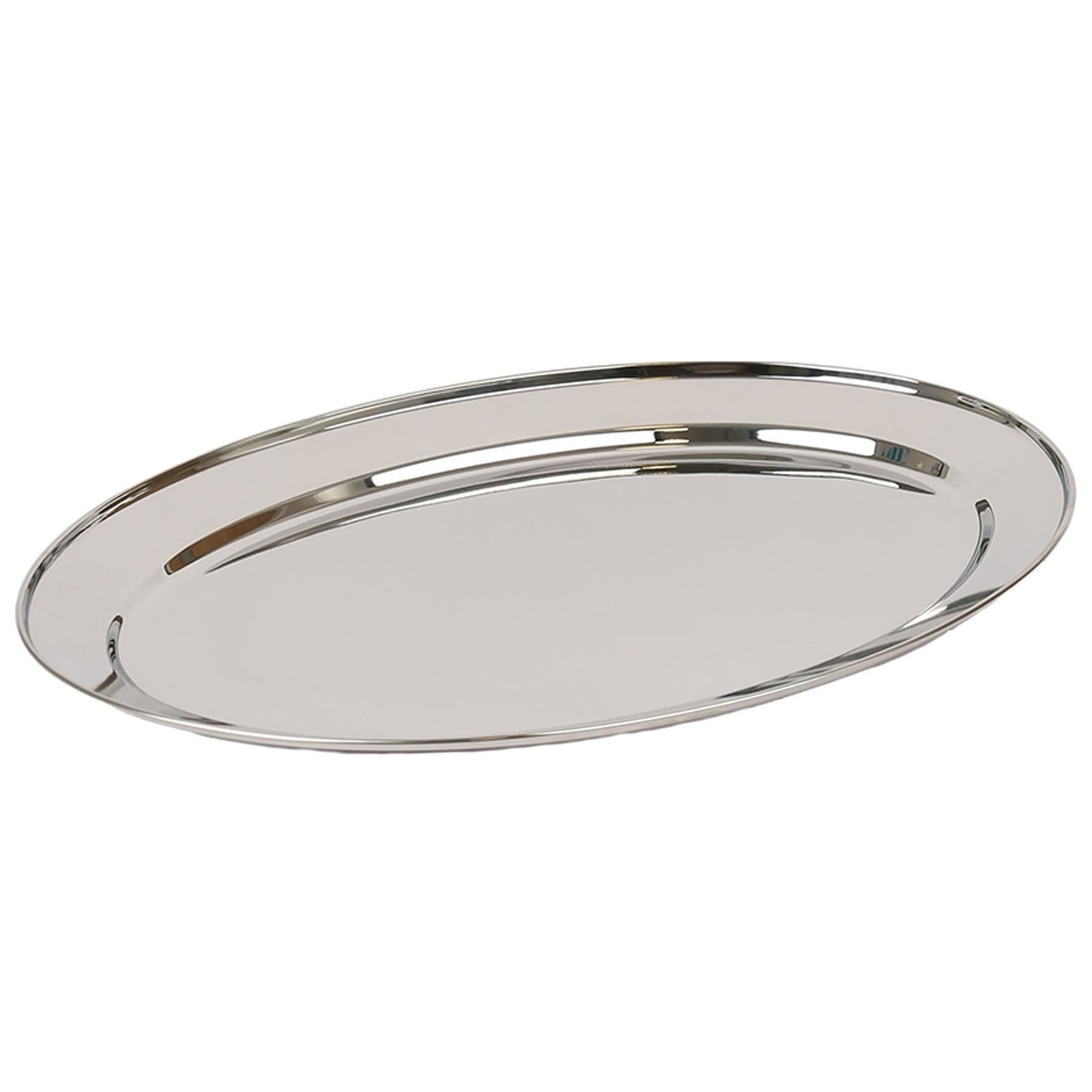 Argon Tableware Oval Stainless Steel Serving Platter