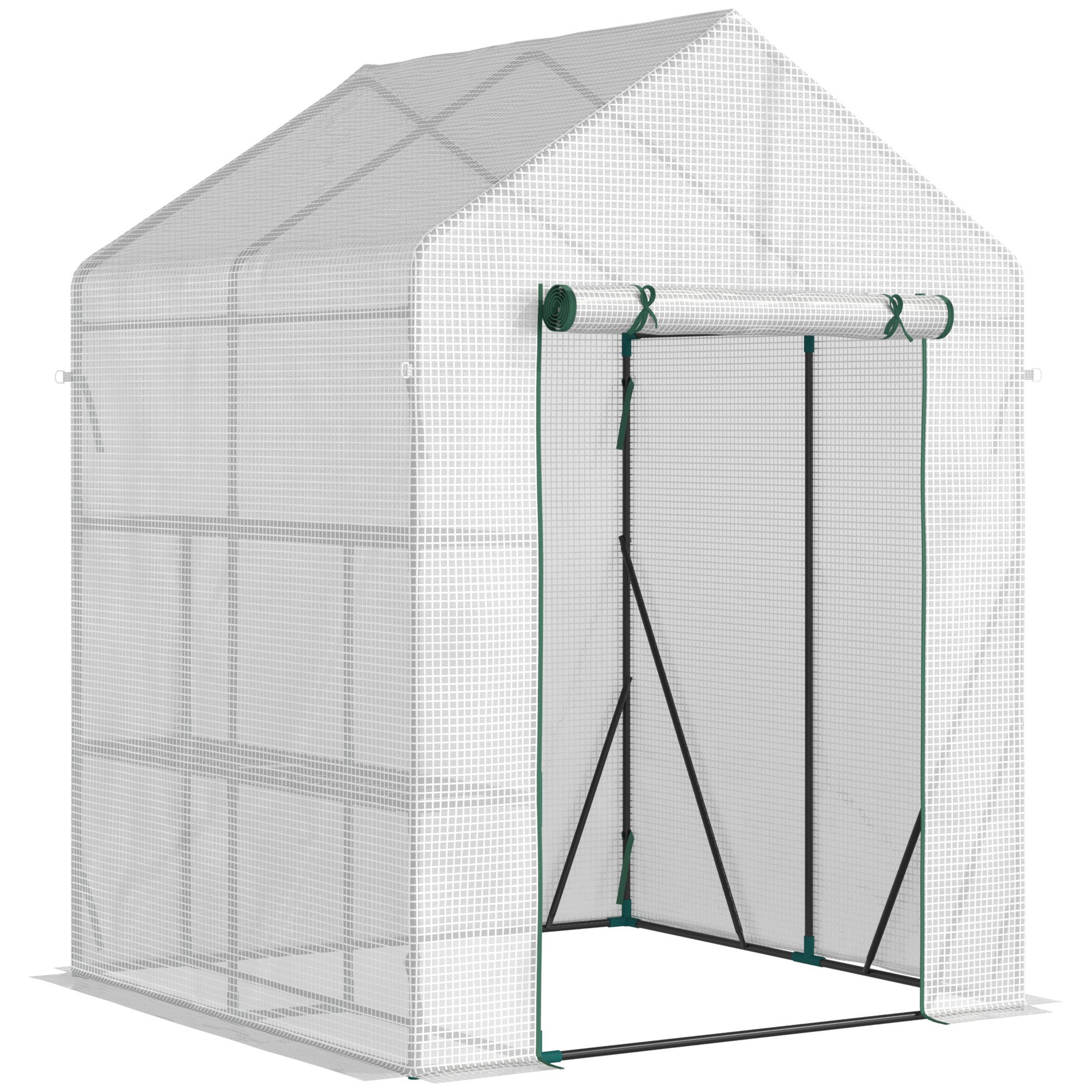 Outsunny Walk In Greenhouse – White