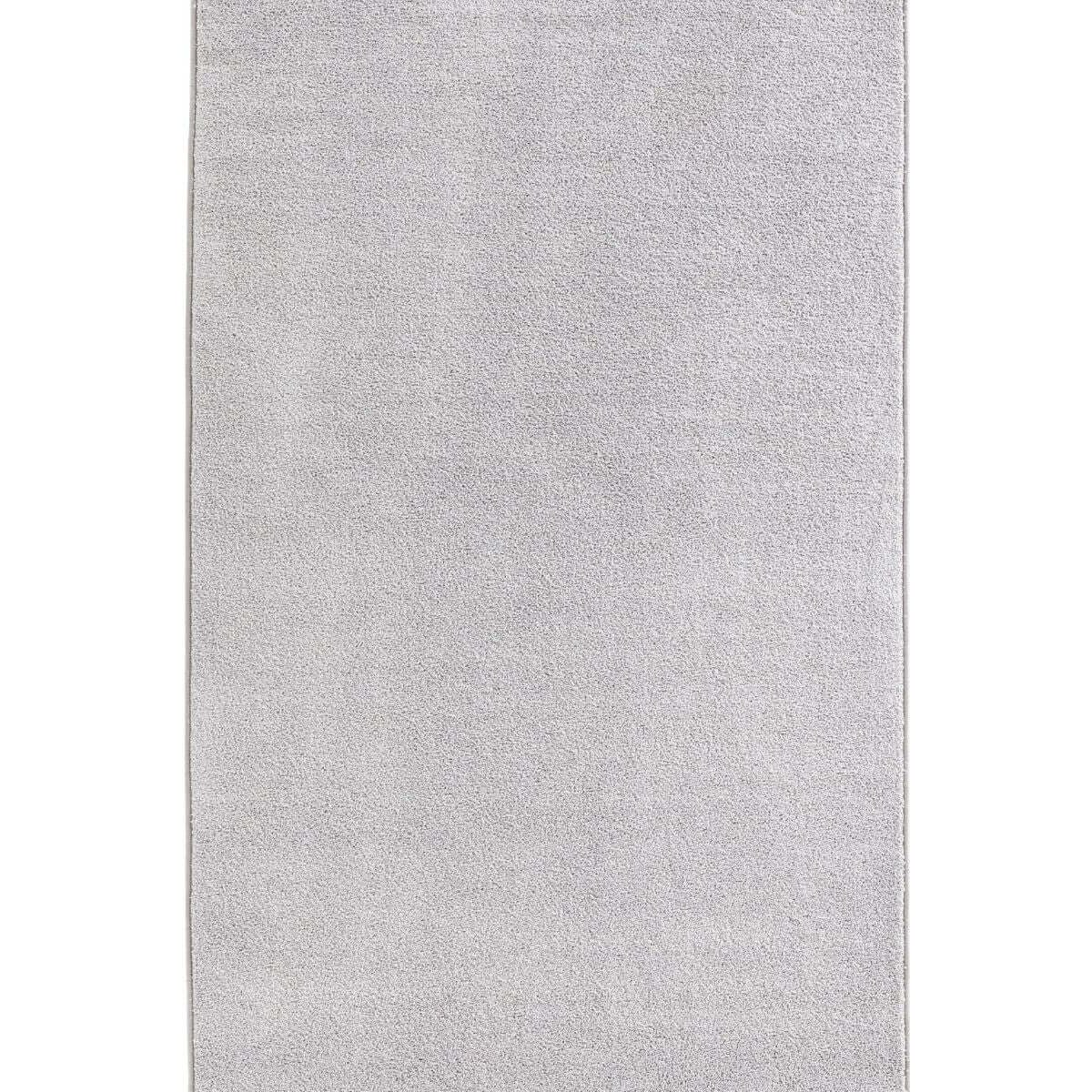 Hanse Home White Velours Pure Modern Plain Velour Synthetic Rug - 80 x 150cm