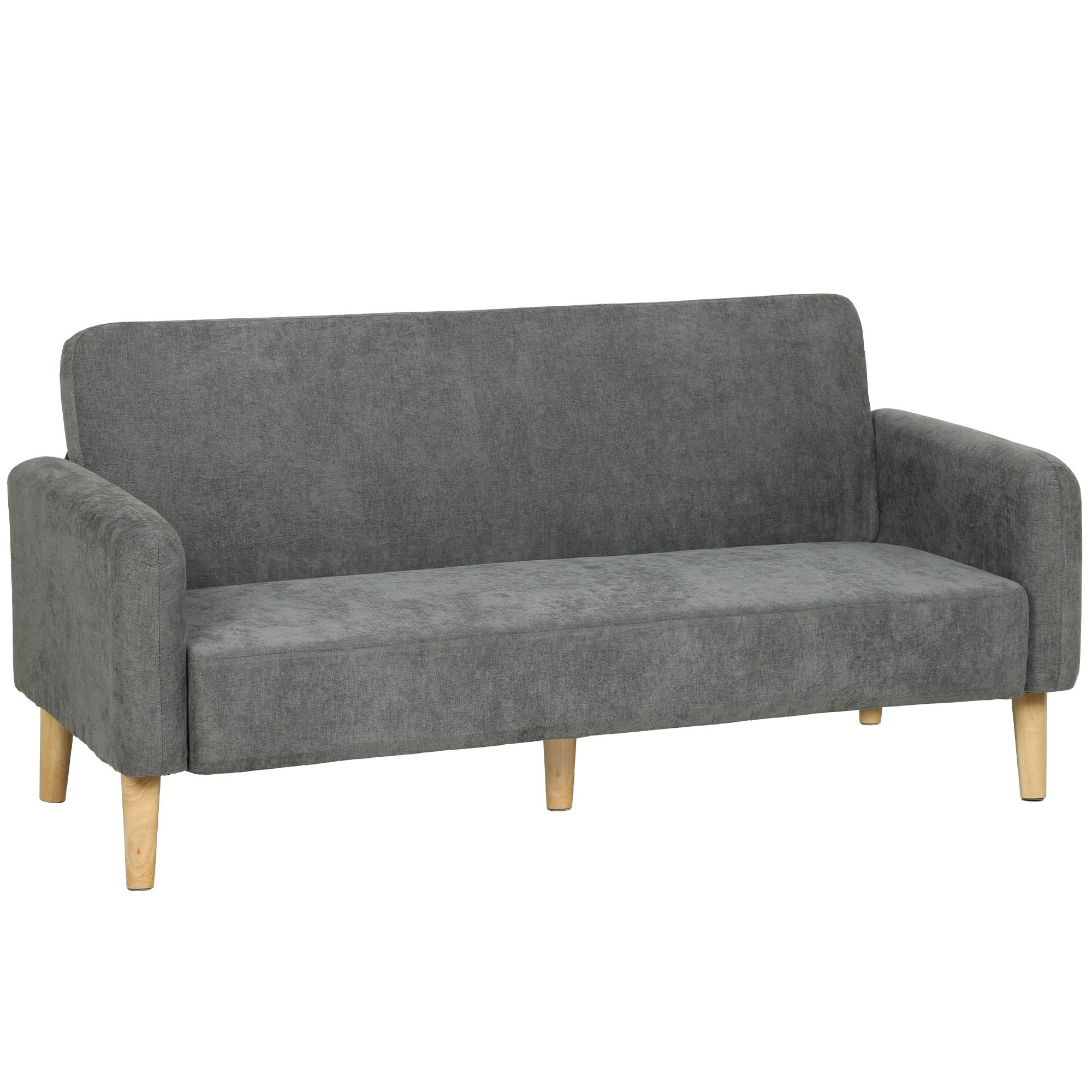 HOMCOM 2 Seater Velvet Sofa - Grey