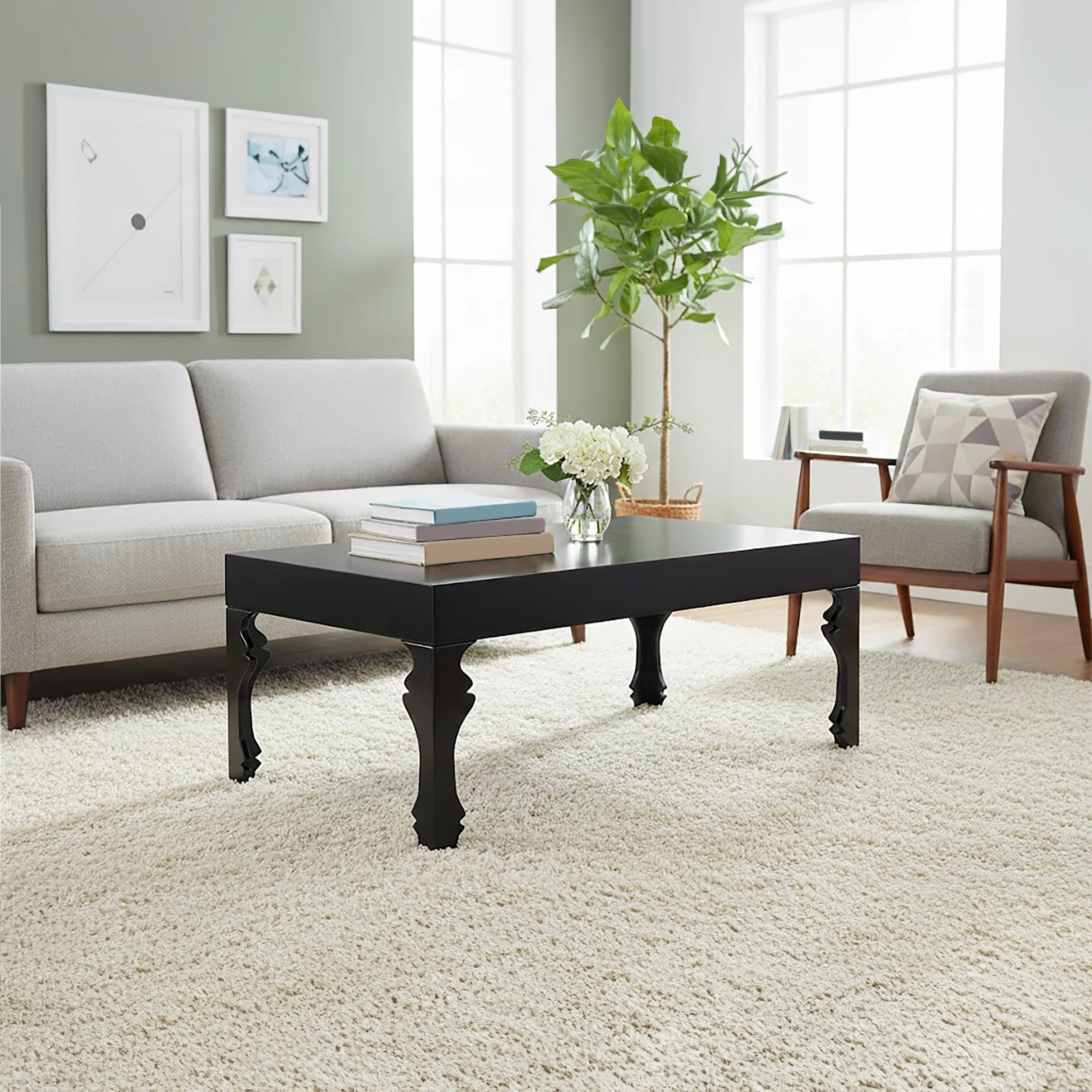 Orsina High-Gloss Coffee Table – Black