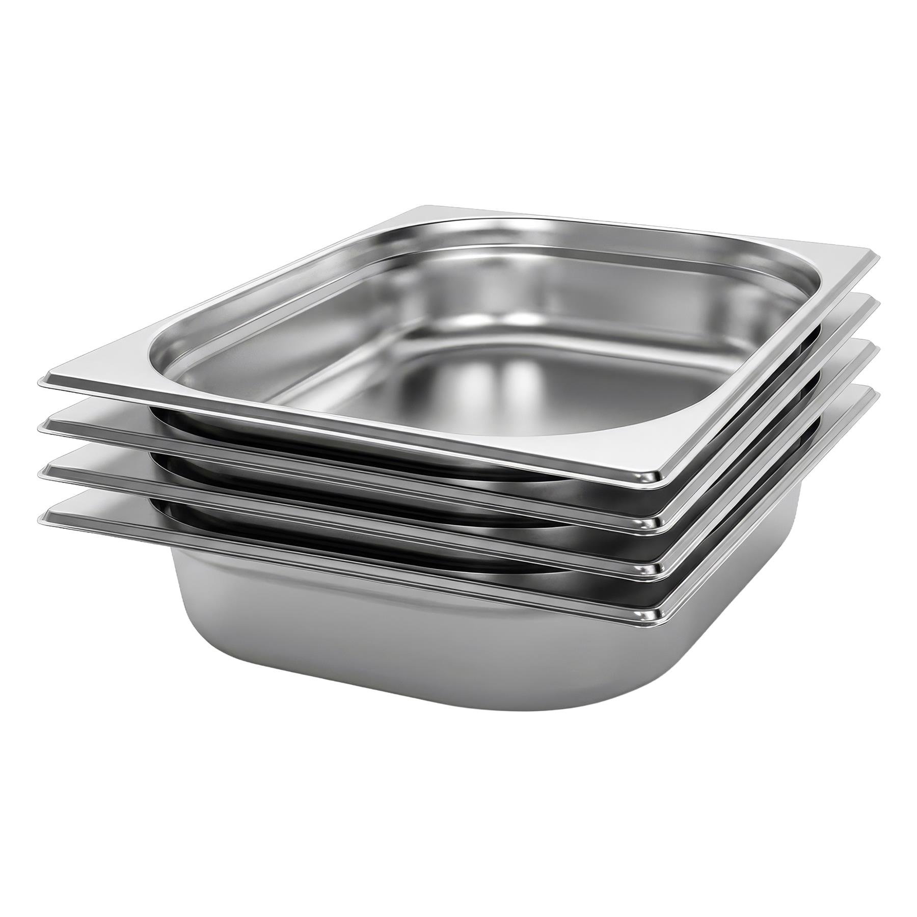 Argon Tableware Steel Gastronorm Containers 1/2 - 3.5L - Set of 4