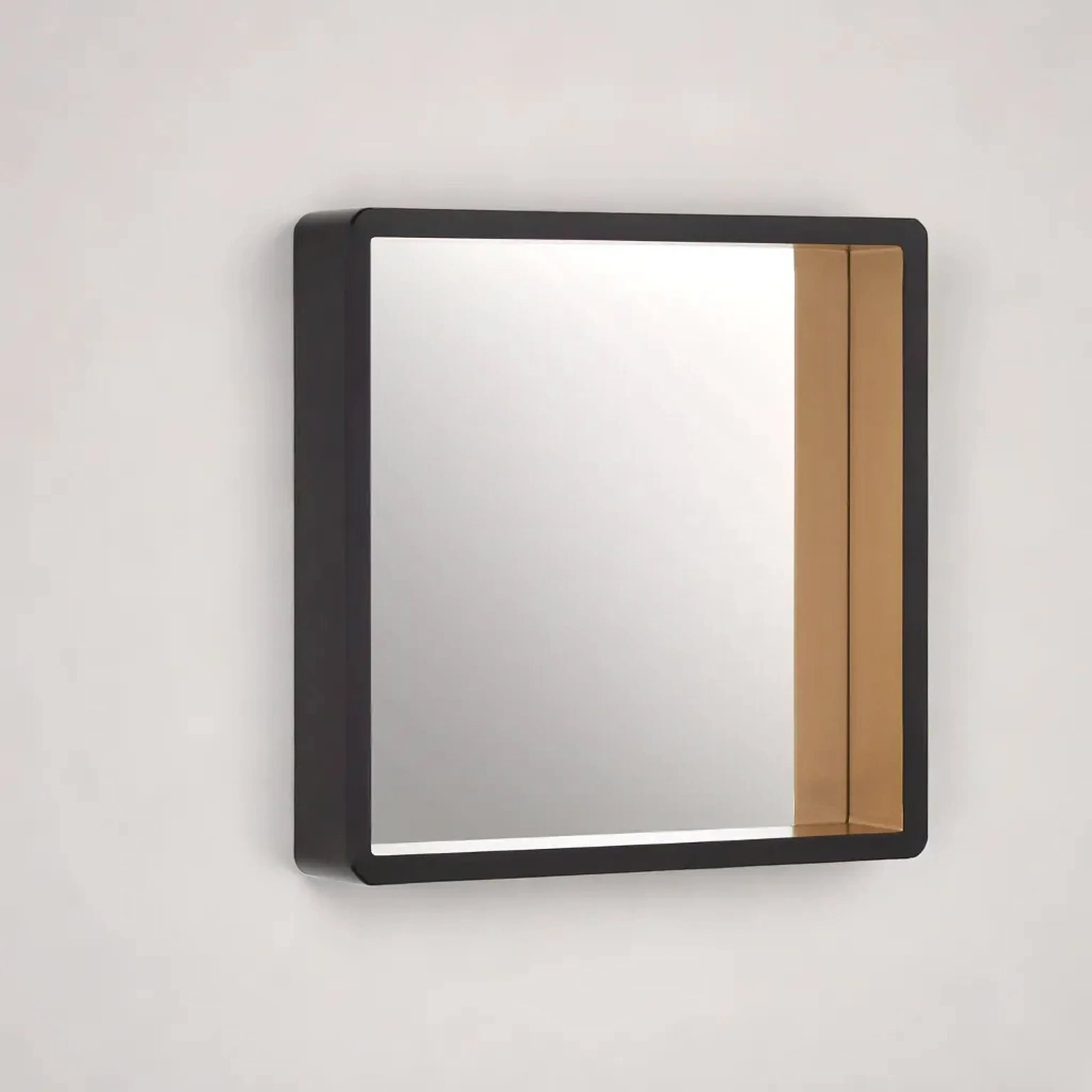 Orsina Trosa Medium Wall Mirror with Edge – Black and Gold