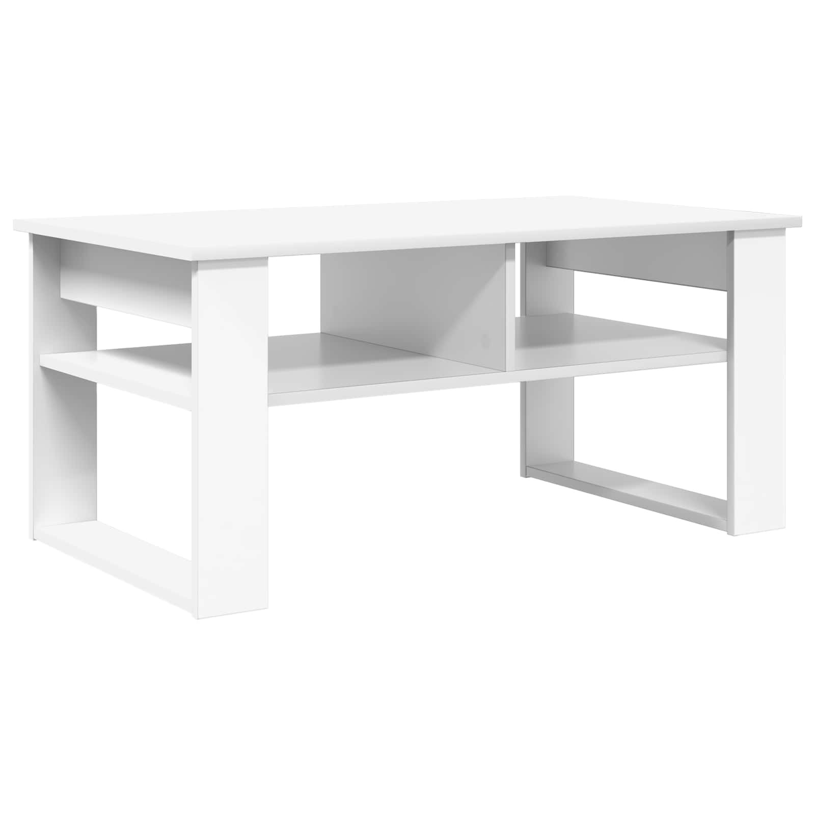 Walplus Engineered Wood Coffee Table - White - 96 x 54 x 44 cm