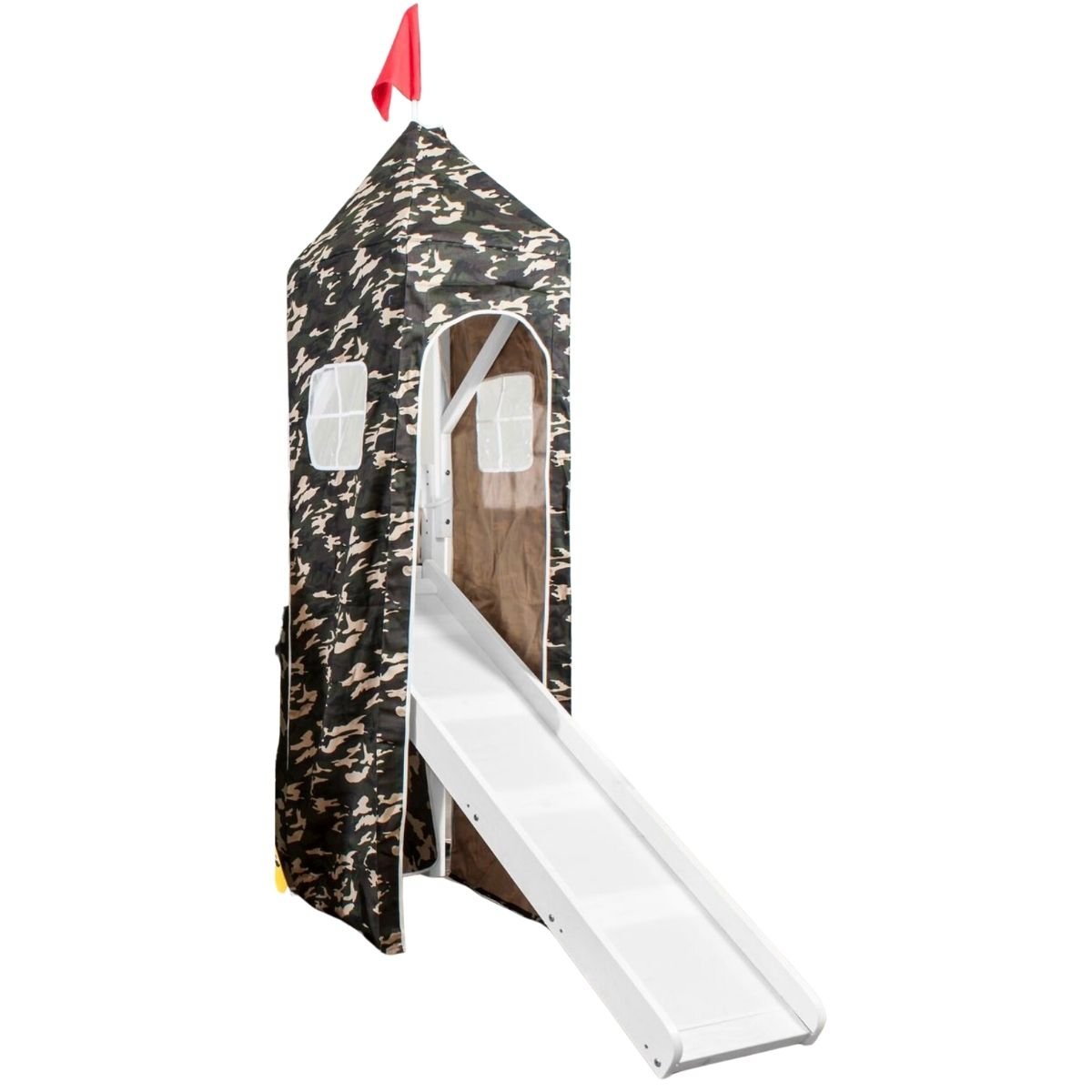 Noa & Nani Kids Cabin Bed Tower Accessory in Army Design - Brown