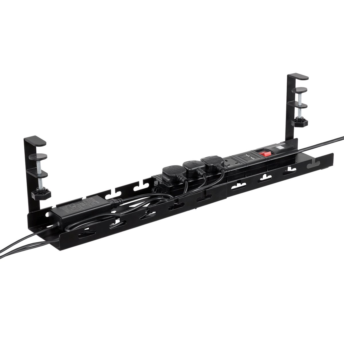 Dellonda Extendable Cable Management Tray Generic - Black