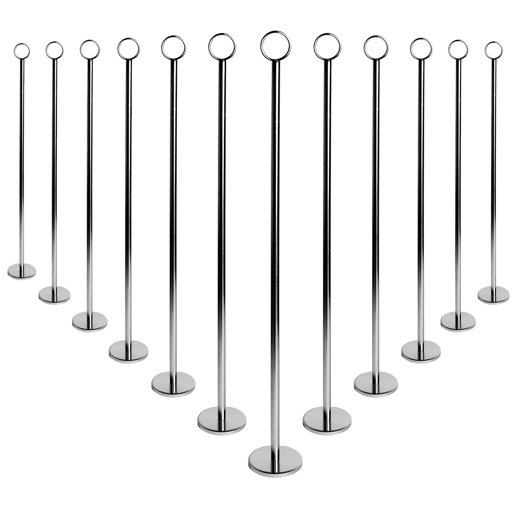 Argon Tableware Wedding Table Number Holders - Silver - Pack of 12