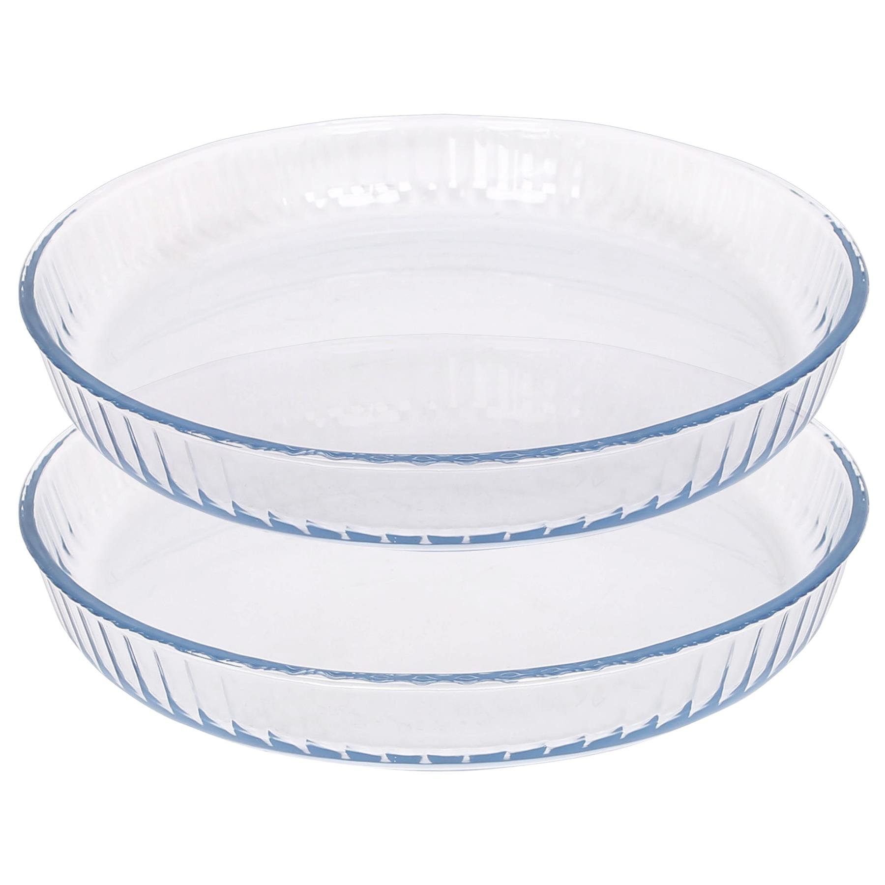Argon Tableware 2 Piece Optical Round Glass Oven Dishes