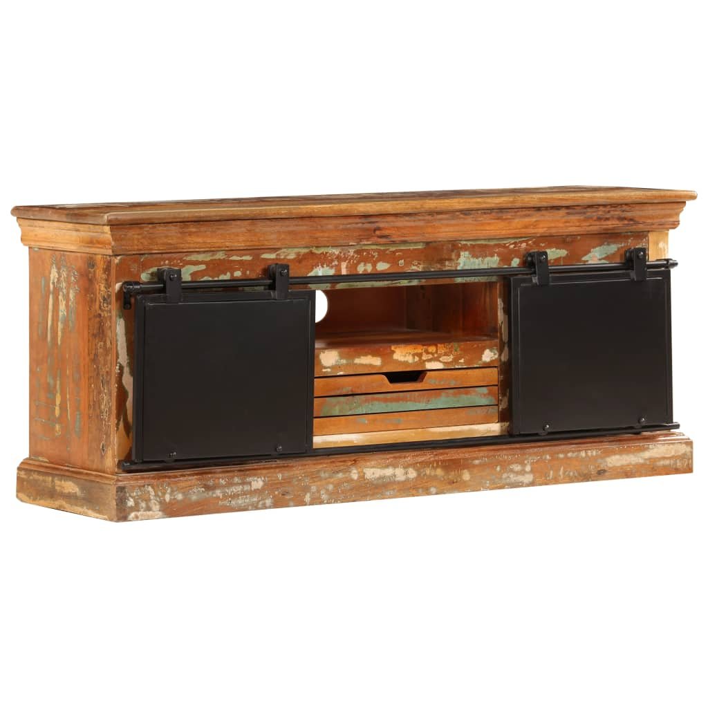 Walplus 1 Drawer 3 Compartments TV Cabinet - Brown - 110 x 30 x 45 cm