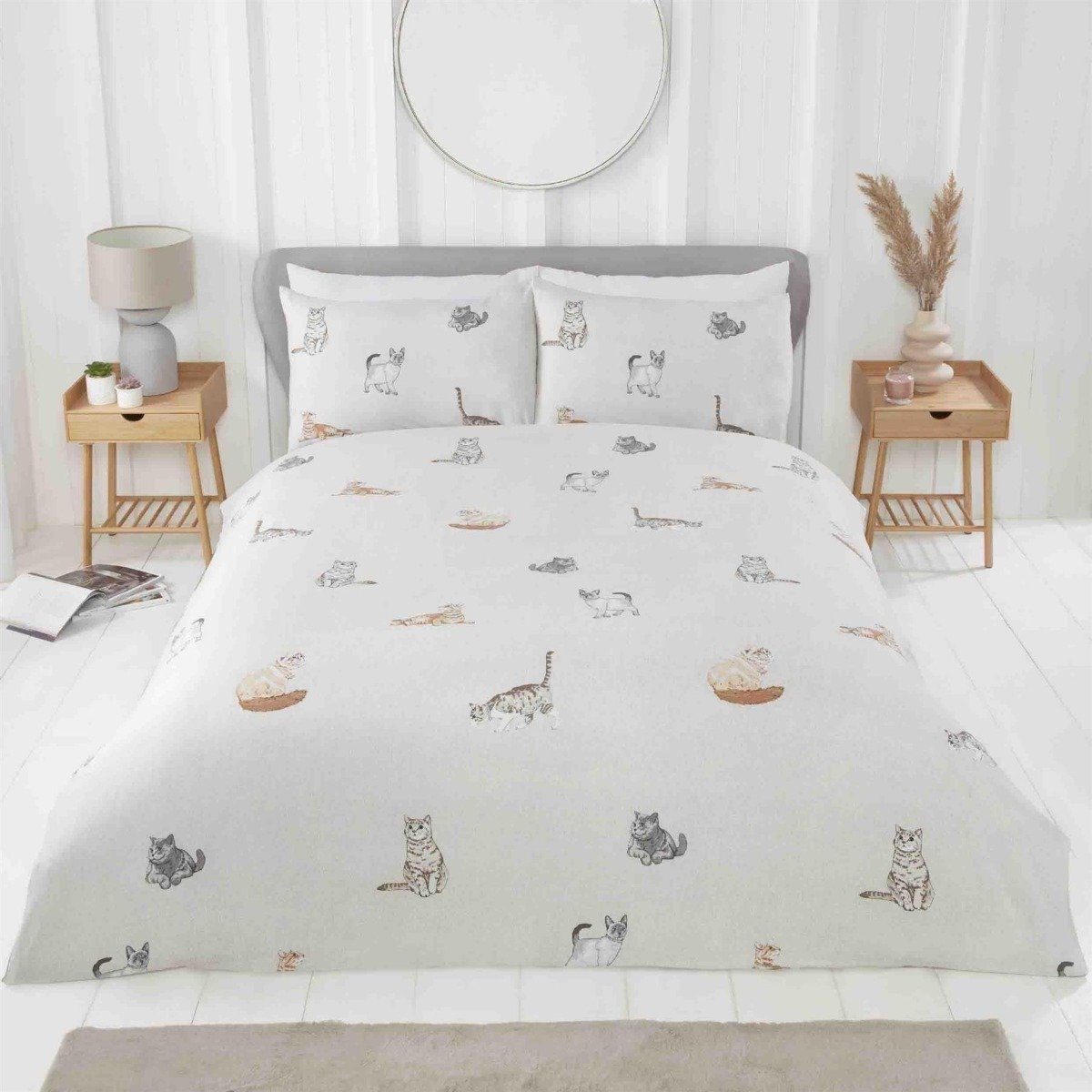 Rapport Purrrfect Cats Natural Duvet Cover Set - Double
