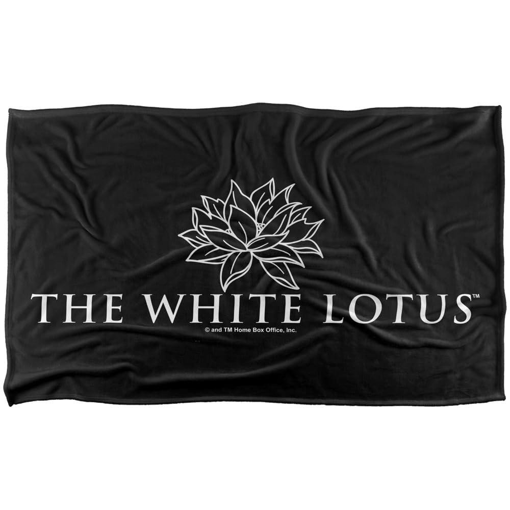 The White Lotus Dark Logo Blanket - 147cm x 91cm