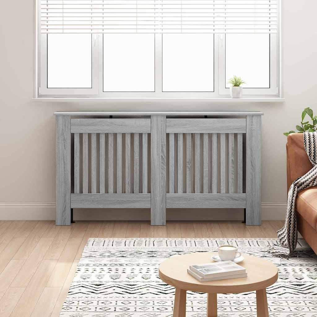 Walplus Engineered Wood Radiator Cover - Grey Sonoma - 152 x 19 x 81.5 cm