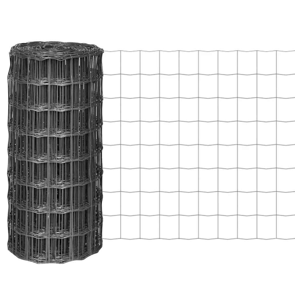 Walplus Pvc-coated Iron Wire Fences - Grey - 1000 x 80 cm