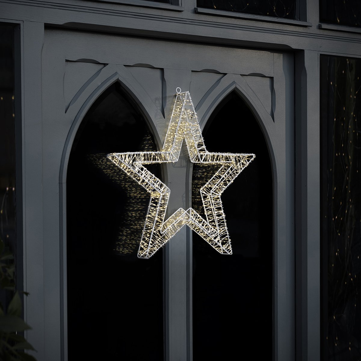 Charles Bentley Indoor Outdoor 50cm Light Up Christmas Star