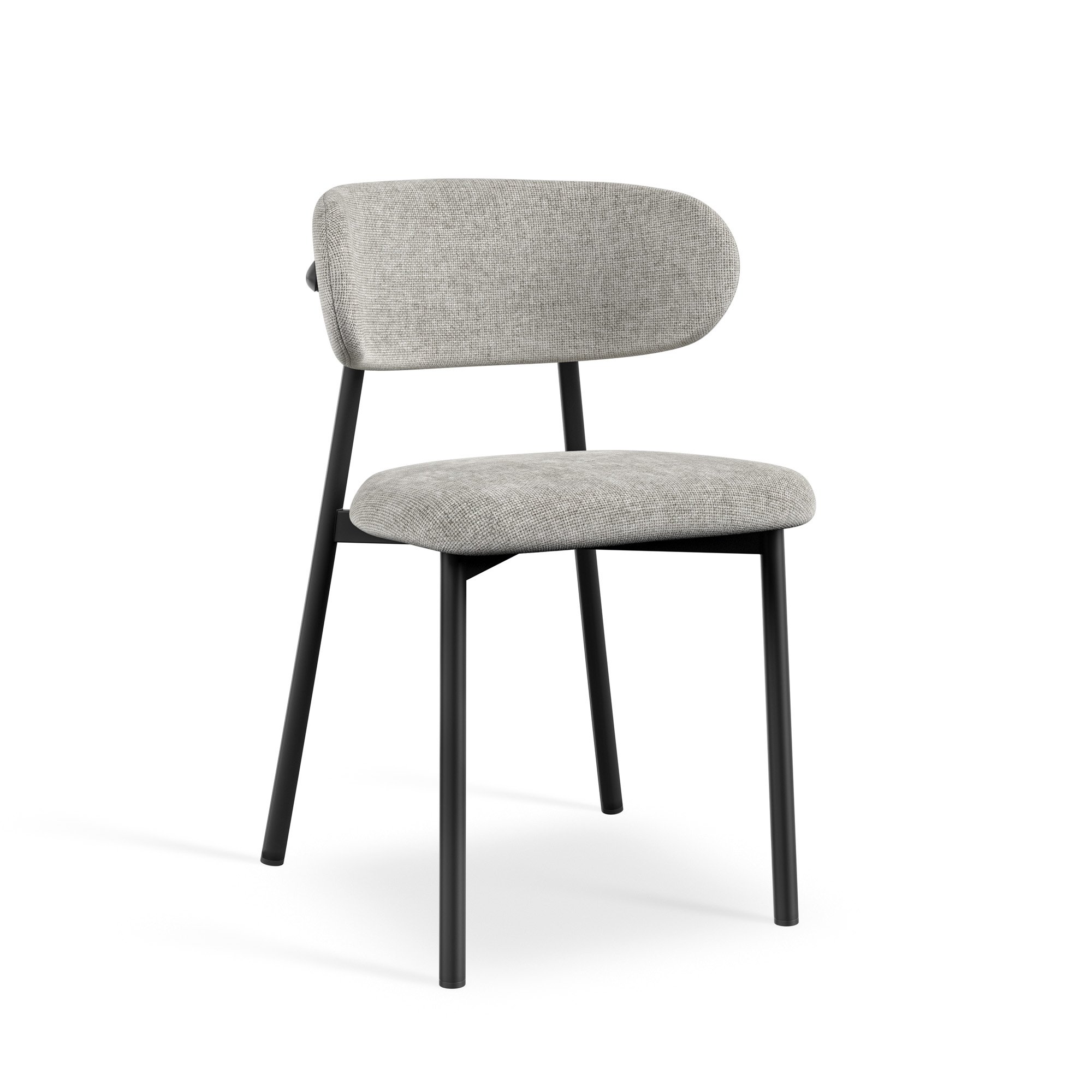 Furniture Online Myla Set Of 4 Linen Upholstered Dining Chairs - Grey