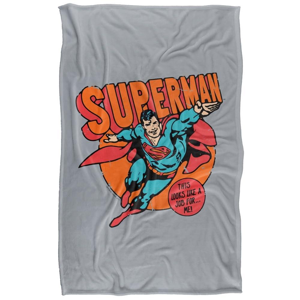 Superman Job For Me Printed Soft Touch Blanket - 147cm x 91cm
