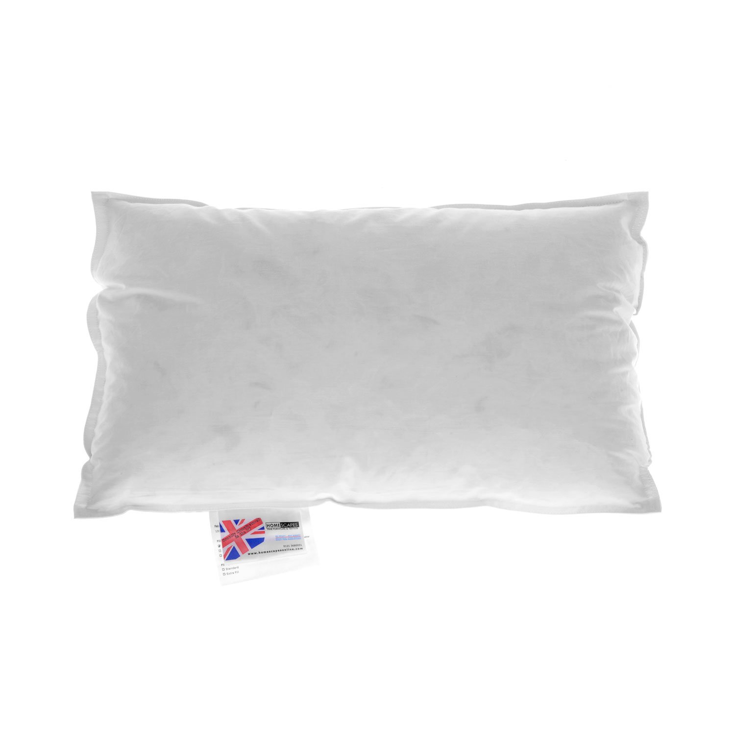 Homescapes Premium Goose Down Cushion Pad Insert -  50 x 30 cm