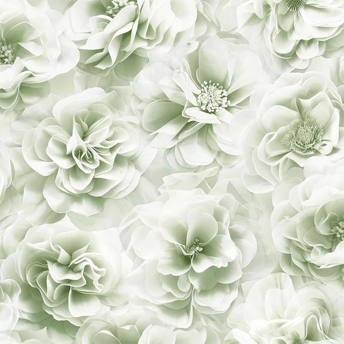 Debona Bloom Floral Wallpaper - Sage Green