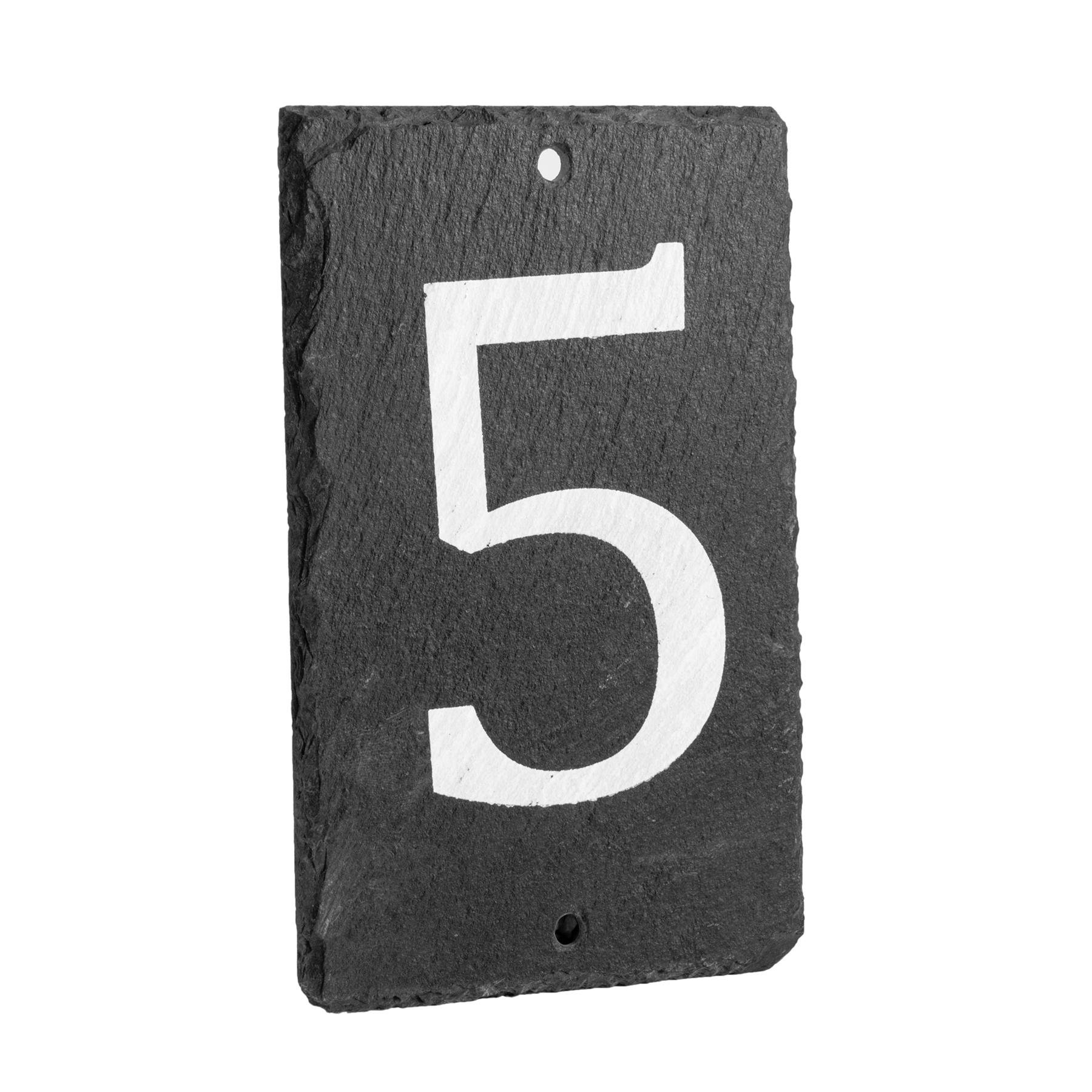 Nicola Spring Slate House Sign - Number 5