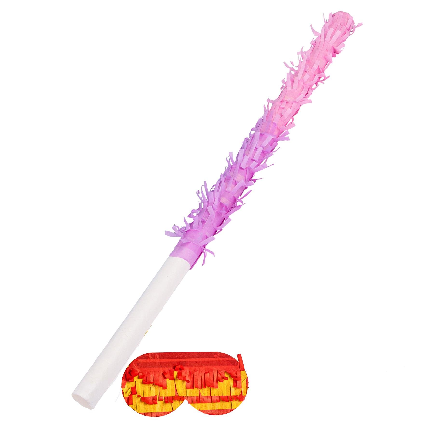 Fax Potato Pinata Stick & Blindfold Set - Pink