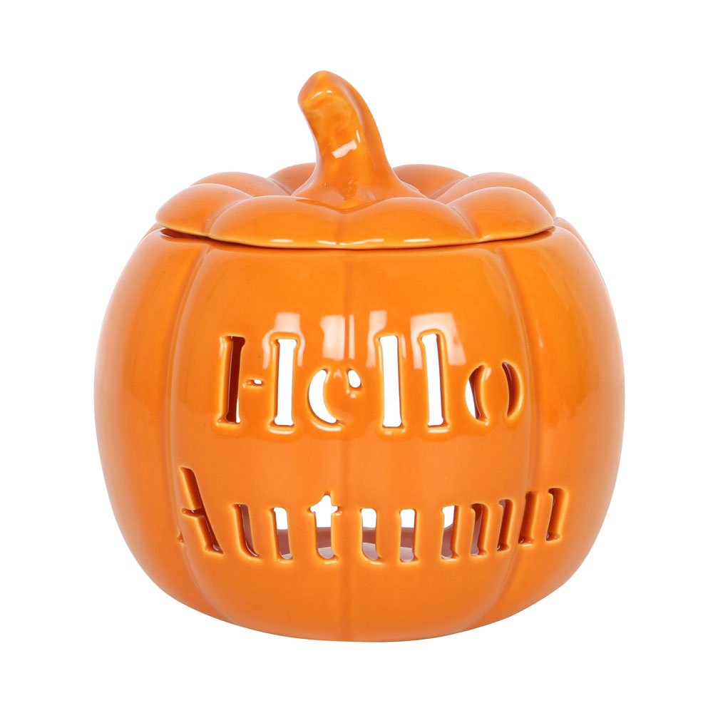 Something Different Hello Autumn Ceramic Pumpkin Oil Burner - Orange