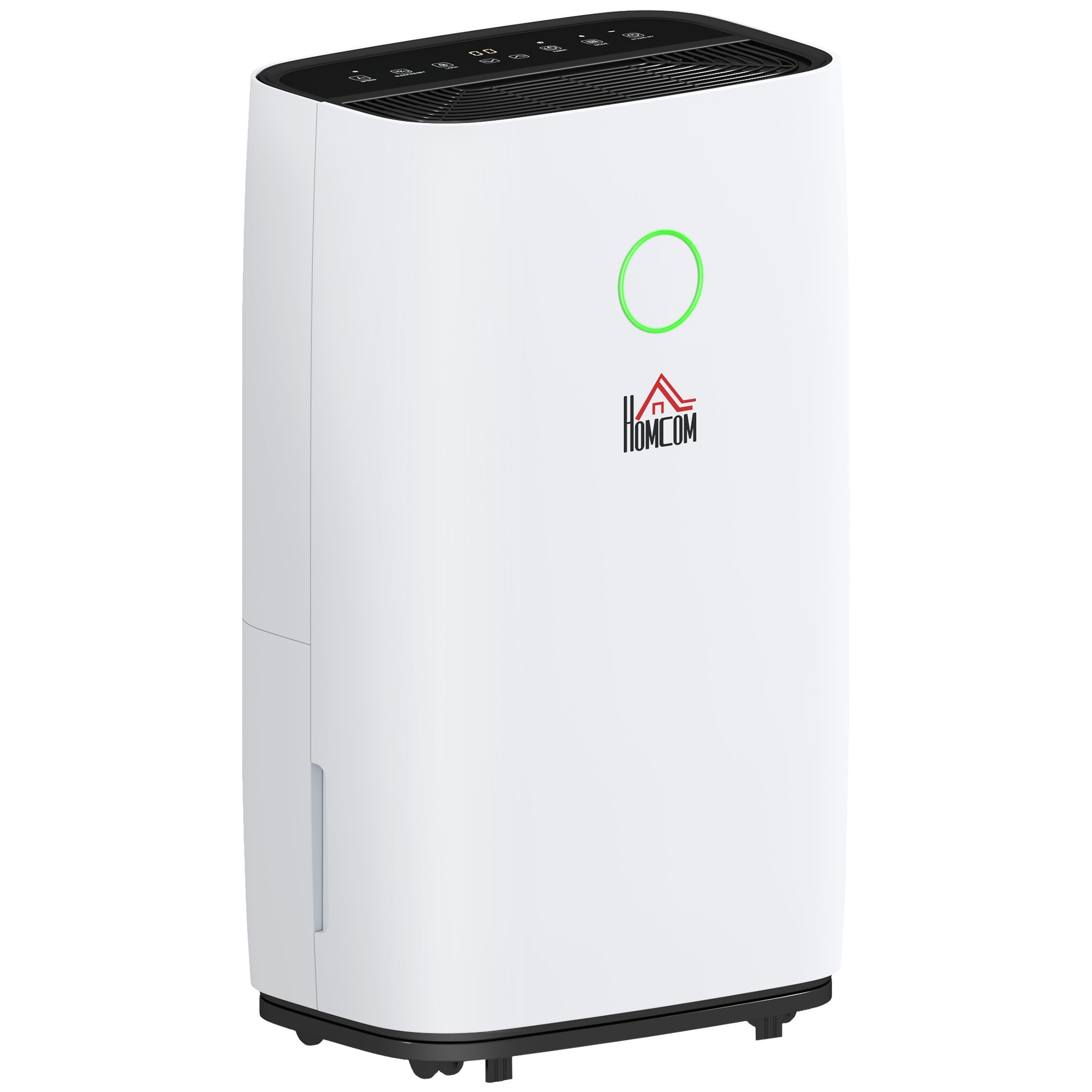 HOMCOM 16L Portable Dehumidifier with LED Screen - White
