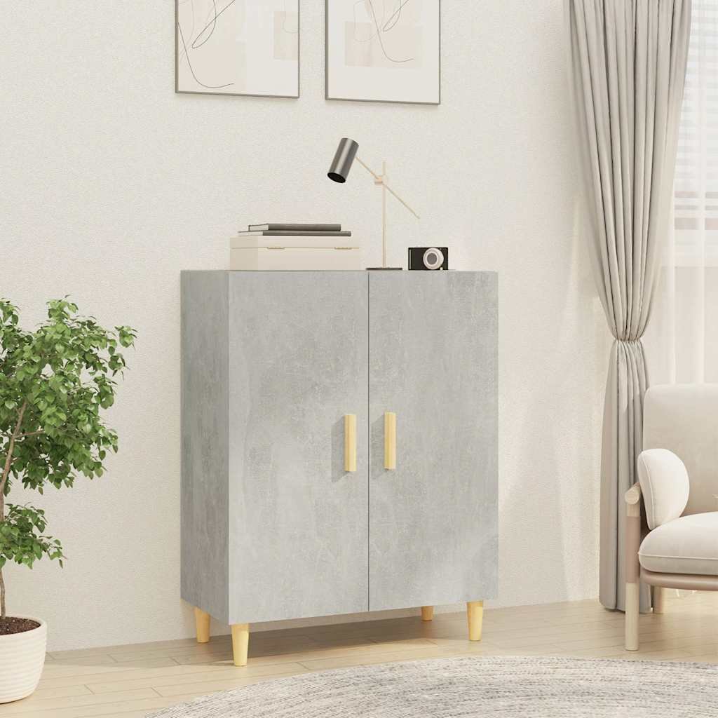 Walplus Engineered Wood Sideboard - Concrete Grey - 70 x 34 x 90 cm
