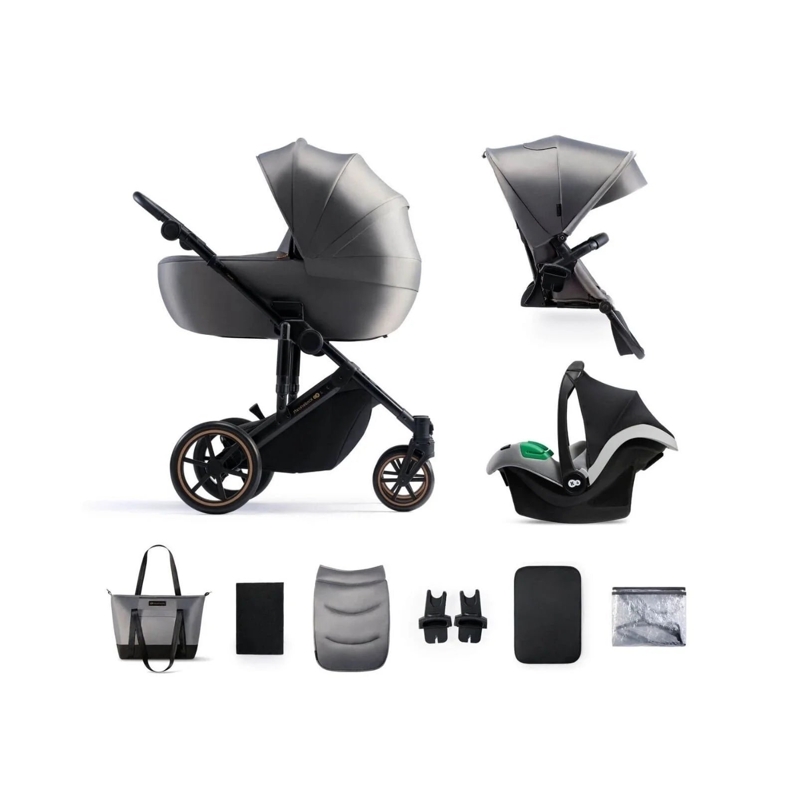 Kinderkraft PRIME 2 3-in-1 Travel System - Shadow Grey