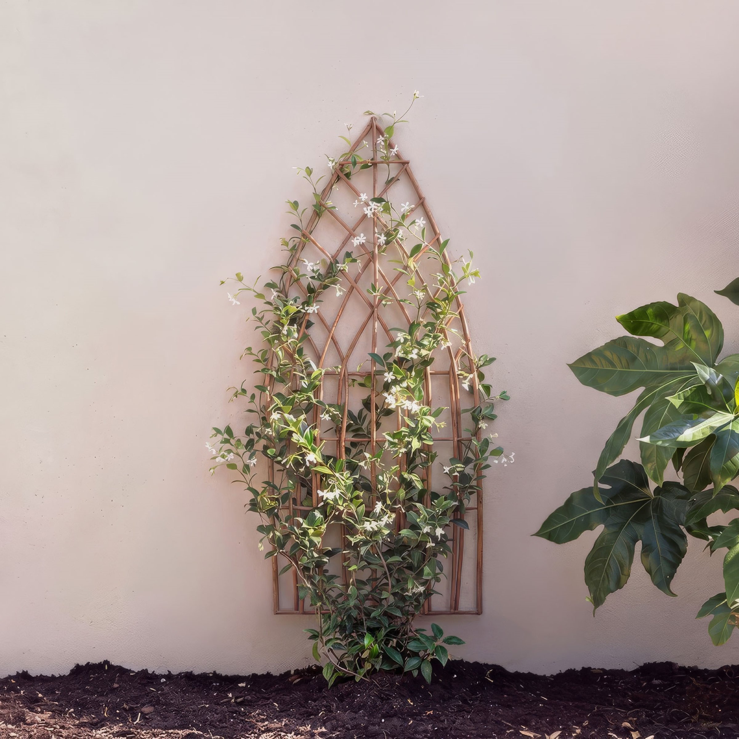 Primrose Arched Natural Willow Garden Trellis Panel - 150cm x 45cm