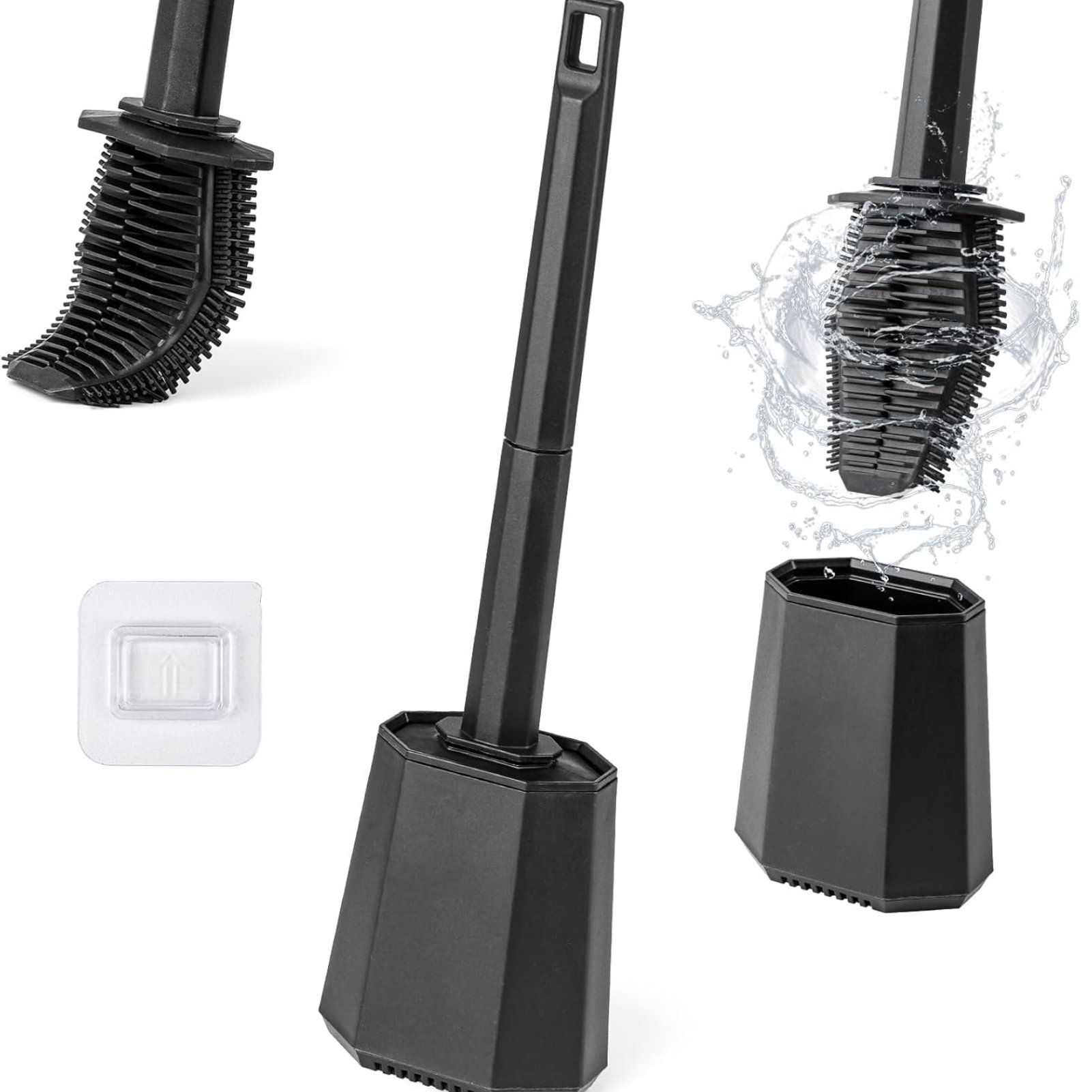 deAO Silicone Toilet Brush - Black