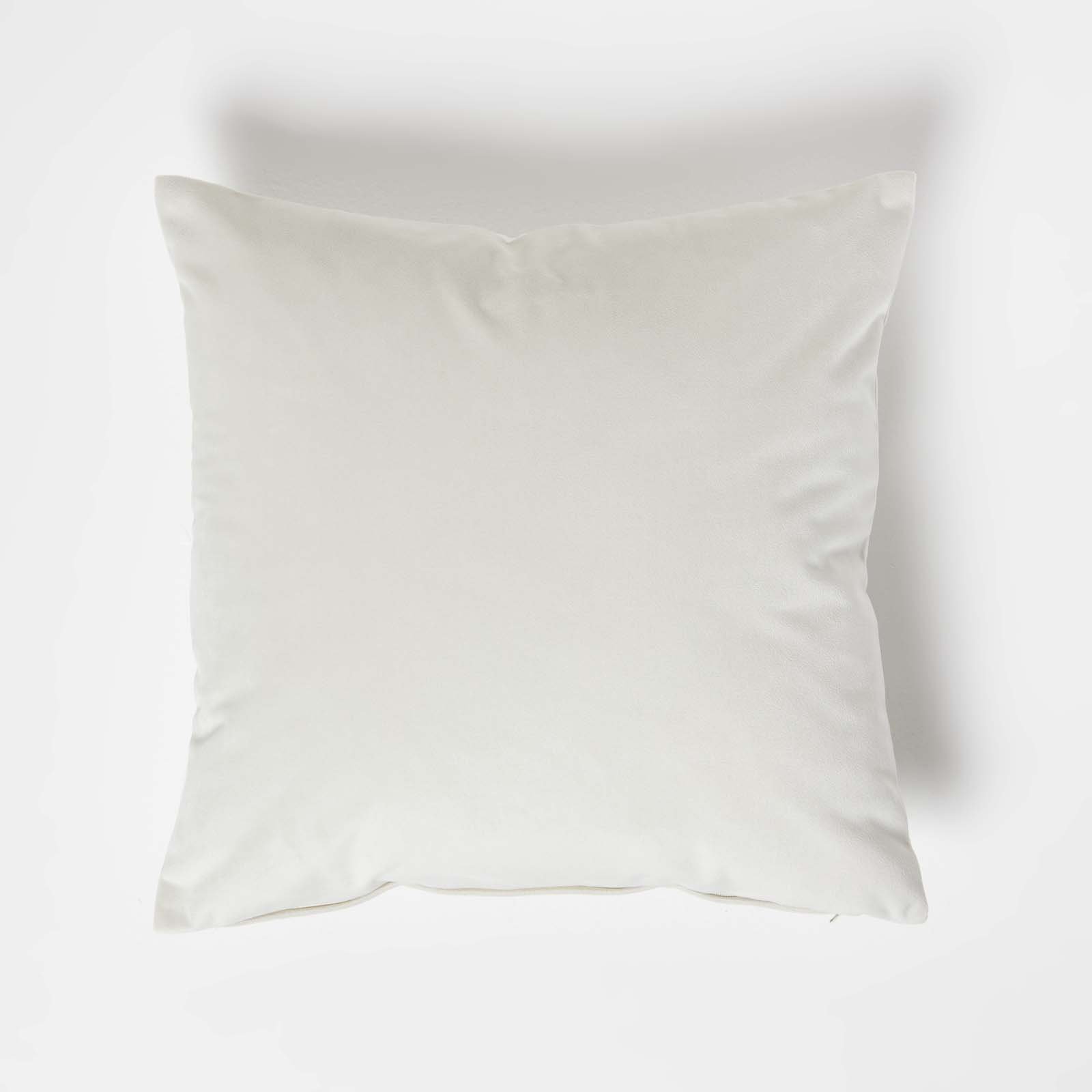 Homescapes Cream Velvet Cushion - 45 x 45 cm
