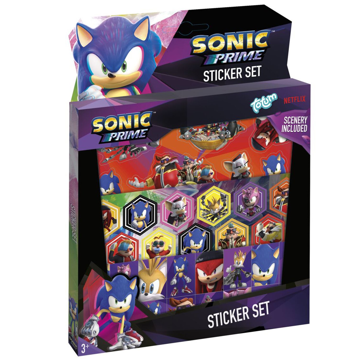 Totum Sonic The Hedgehog Sonic Prime Sticker Childrens Stationery Set