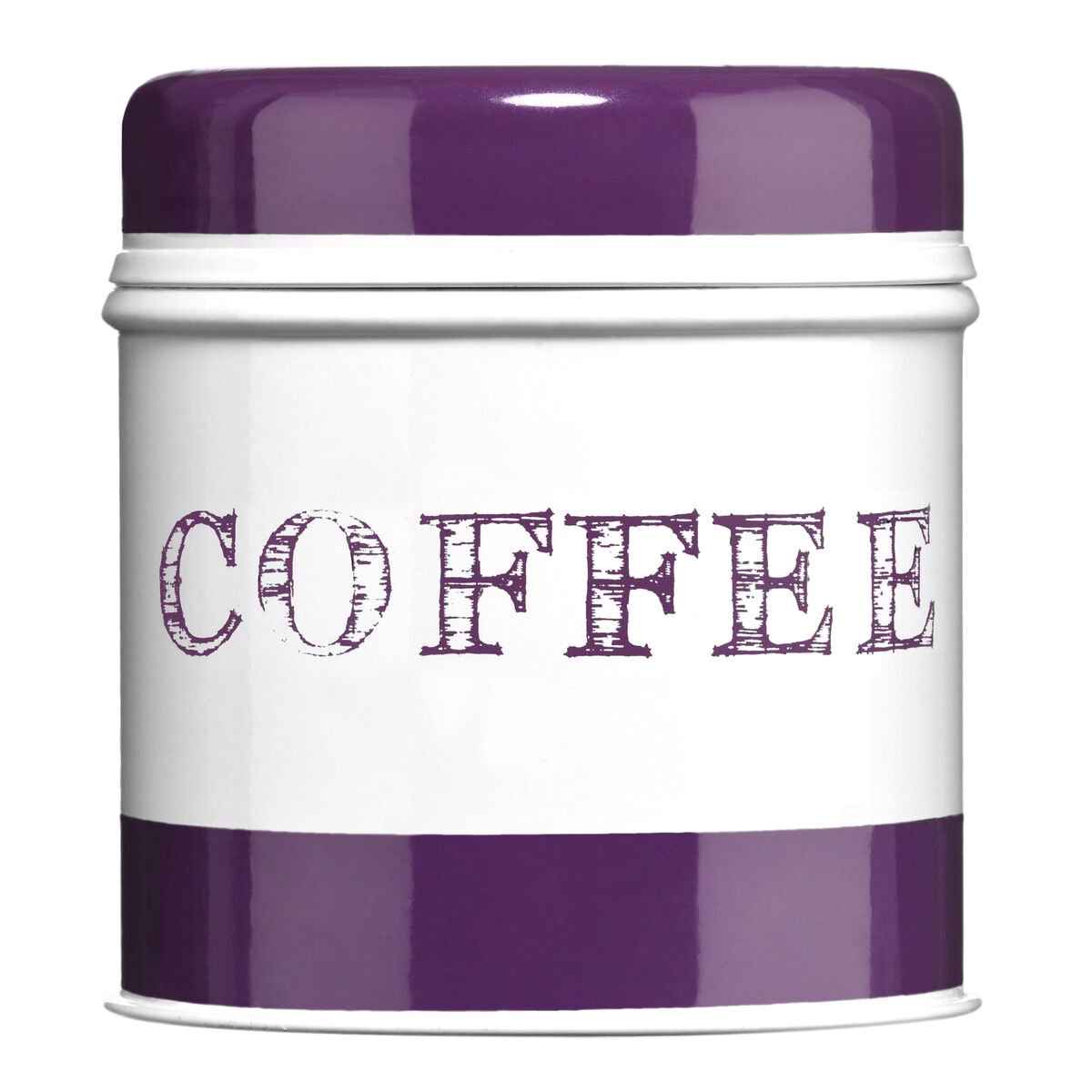 Orsina Sketch Coffee Canister – Purple and White