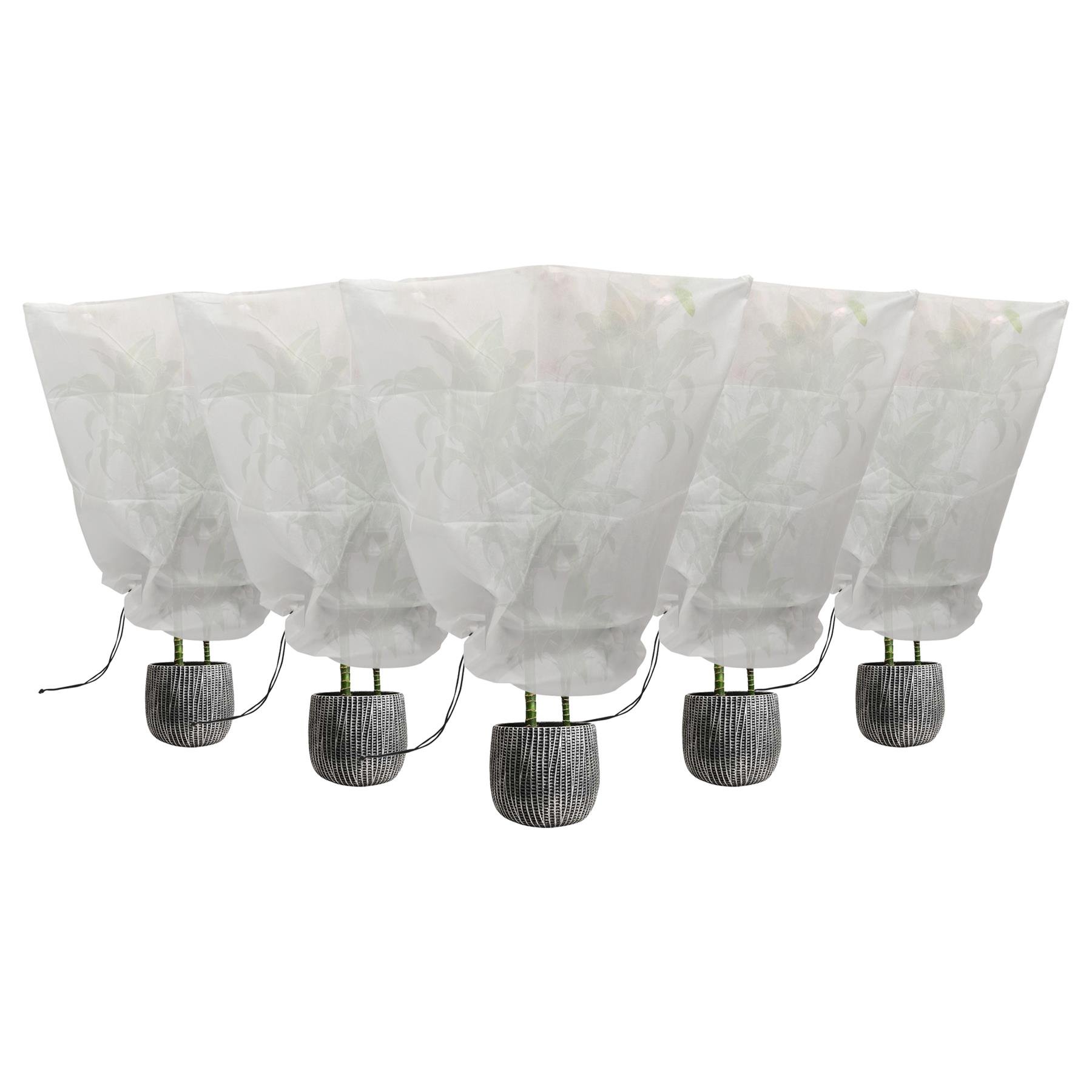 Harbour Housewares Plant Frost Protection Fleece Covers - 0.8M x 1M - Pack of 5