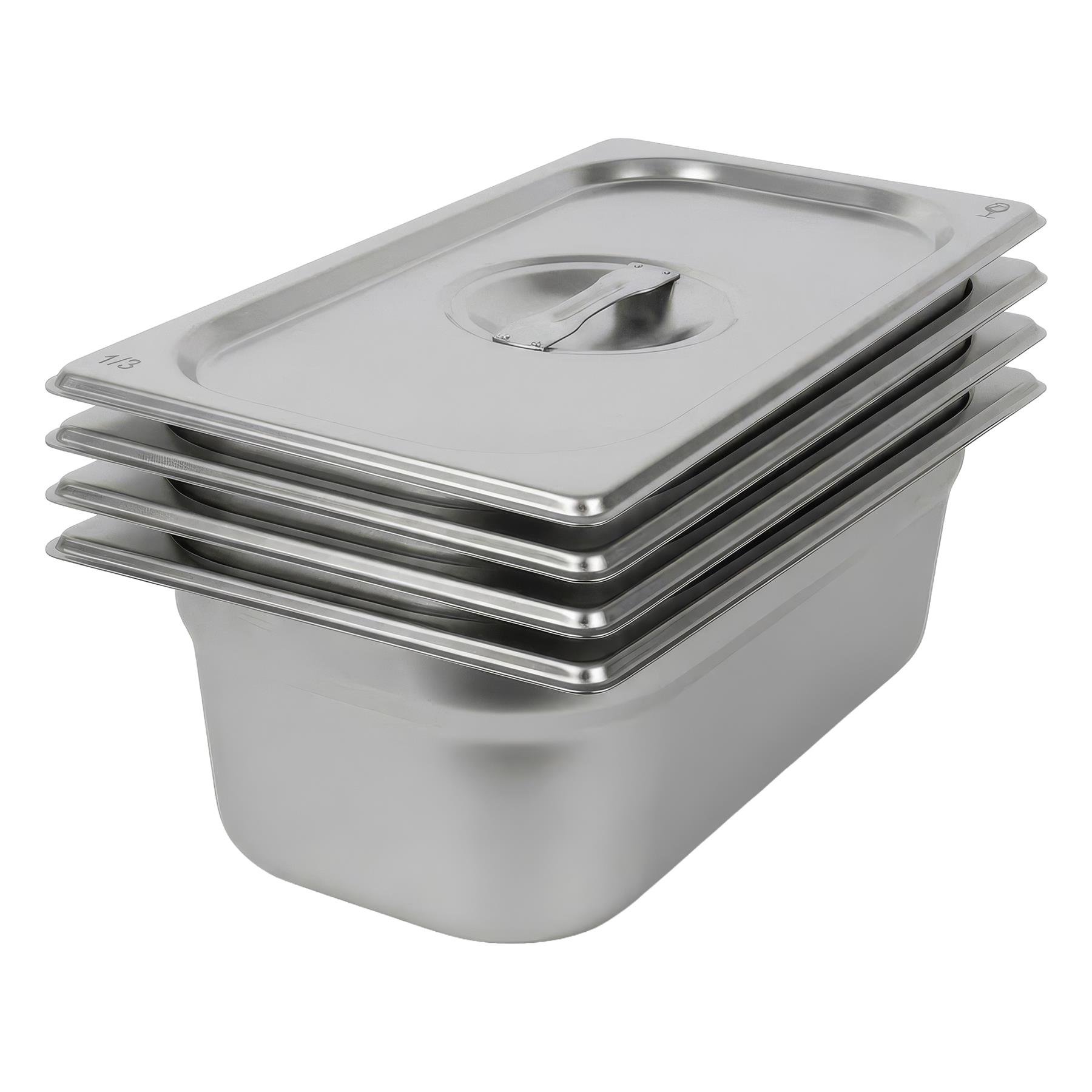 Argon Tableware Gastronorm Containers with Lids 1/3 - 3.5L - Set of 4