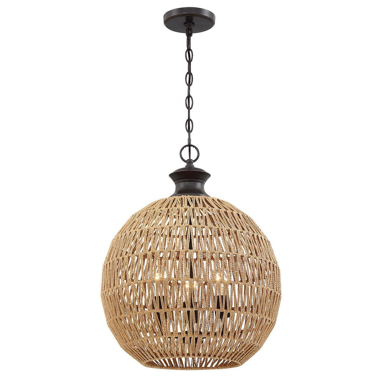 Elstead Quoizel 3 Arm Pendant Light - Palladian Bronze