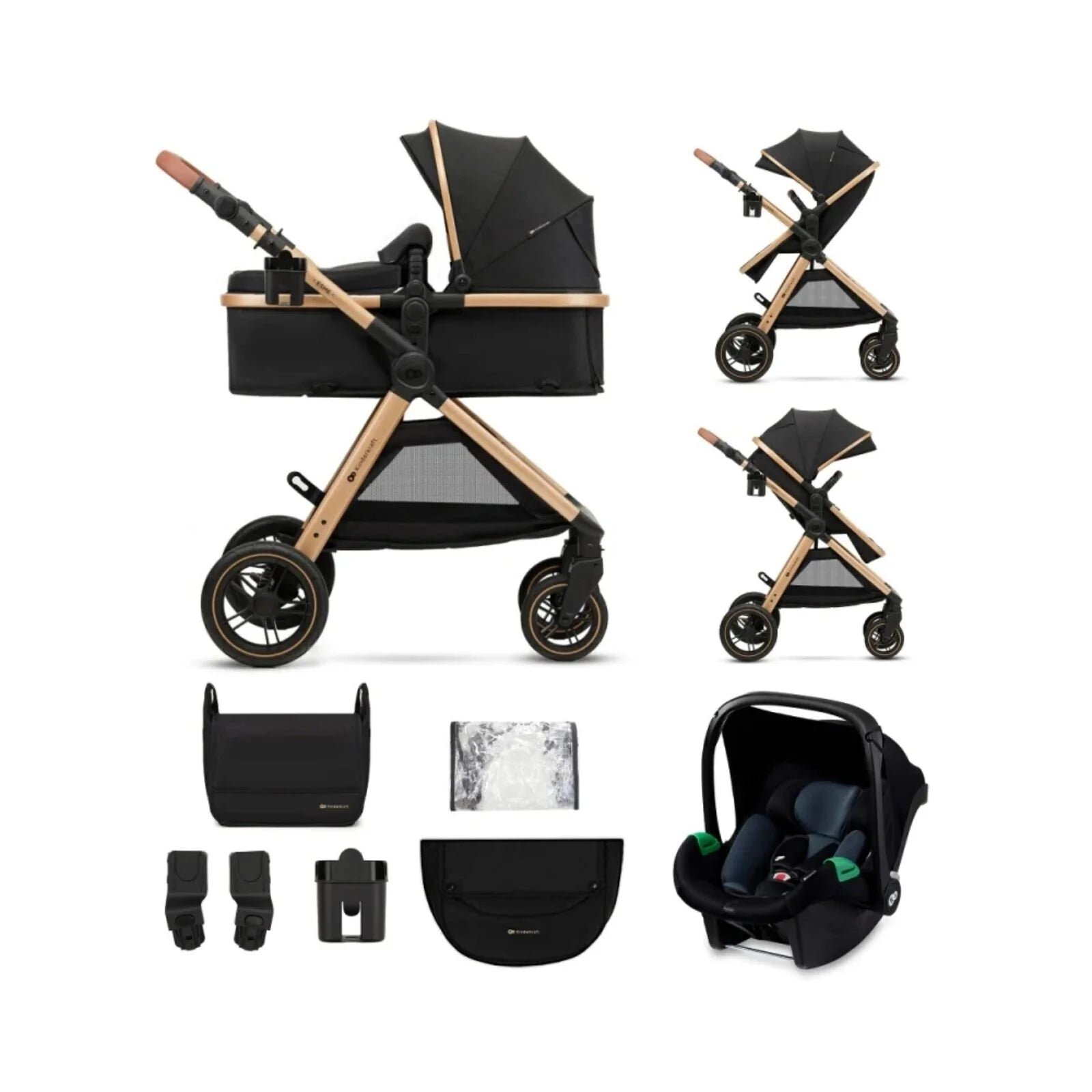 Kinderkraft Esme 3-in-1 Travel System - Black