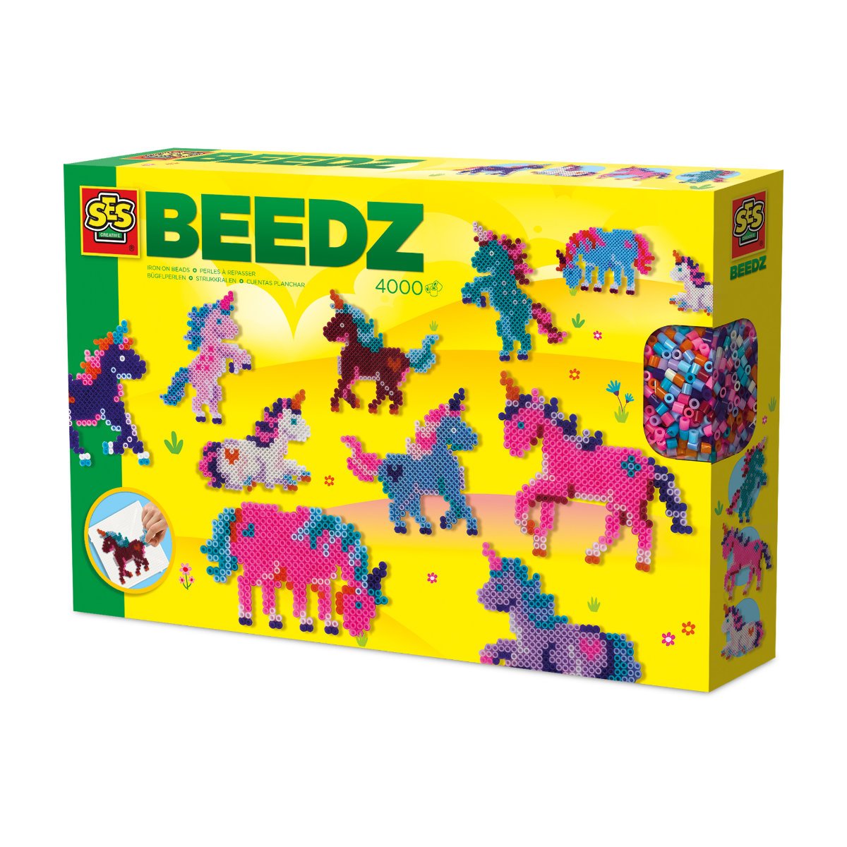 SES Creative Iron On Beads Art Craft Activity Set - Unicorn world