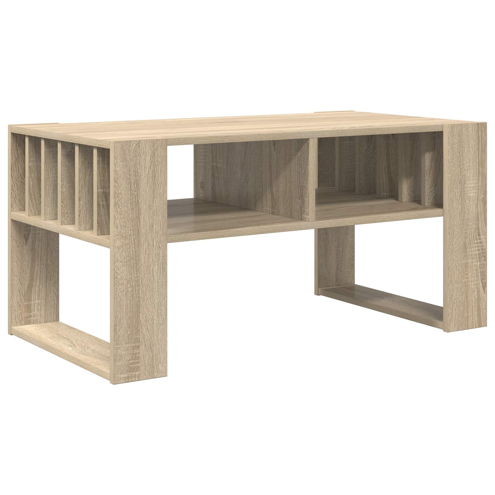 Walplus Engineered Wood Coffee Table - Sonoma Oak - 92 x 49.5 x 45 cm
