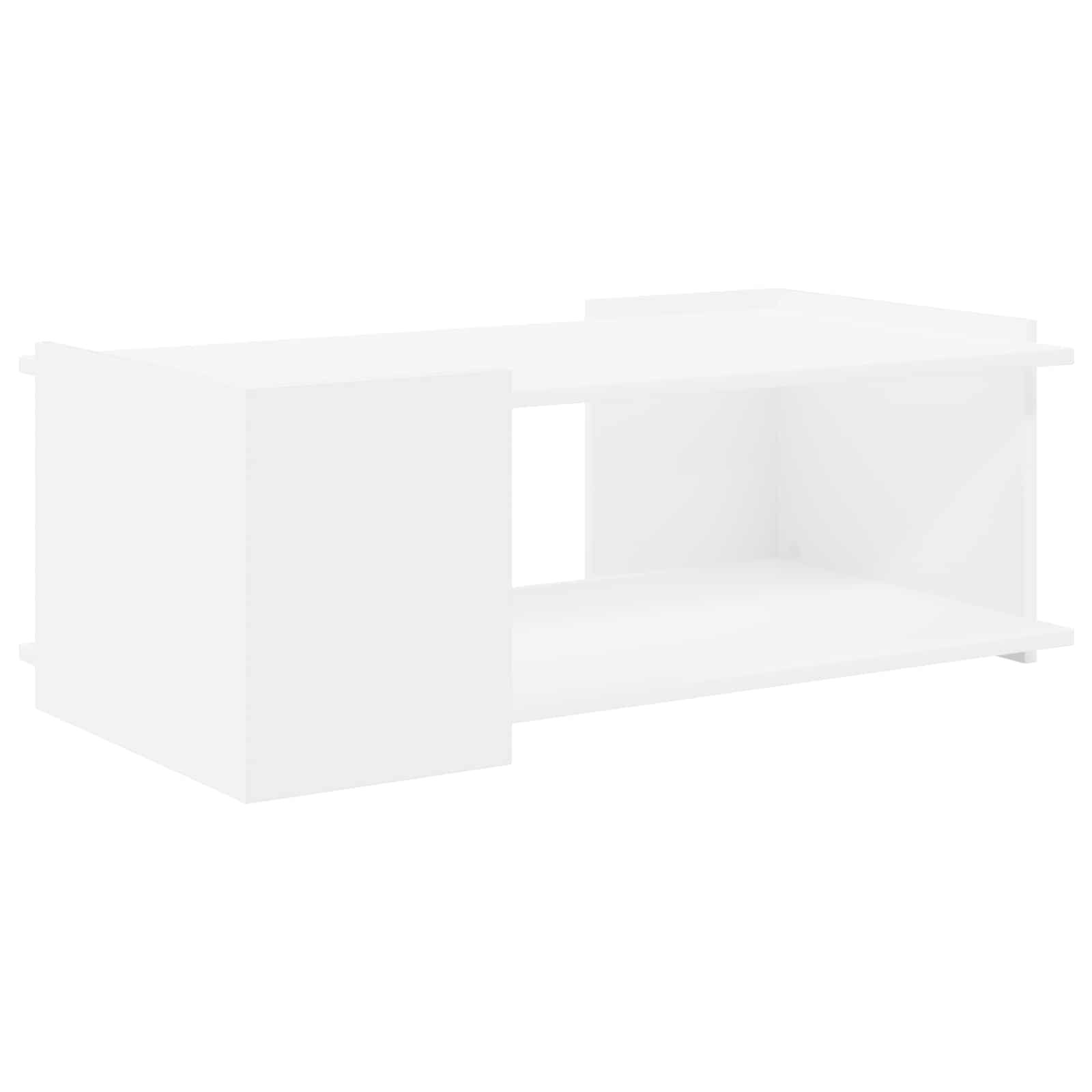 Walplus Engineered Wood Coffee Table - White - 90 x 50 x 33 cm
