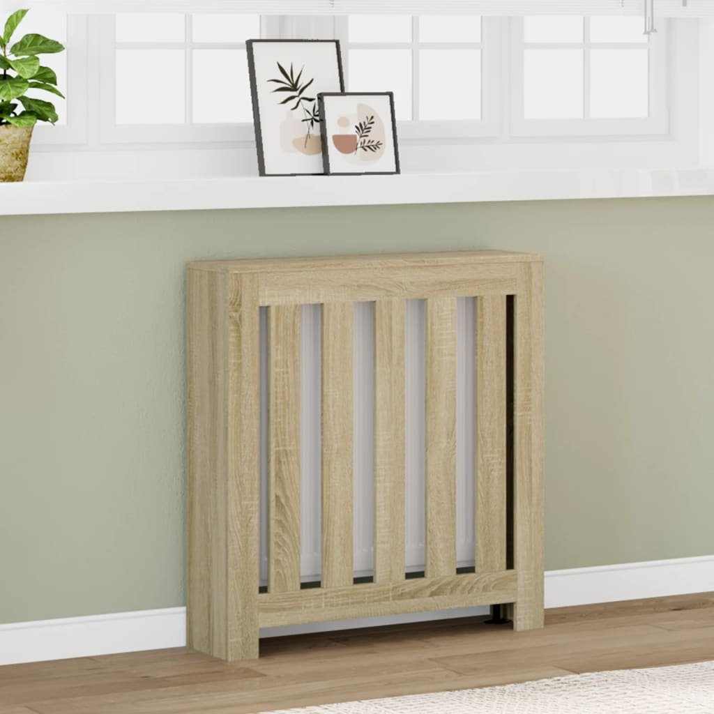 Walplus Vertical Slats Radiator Cover - Sonoma Oak - 78 x 20 x 82 cm